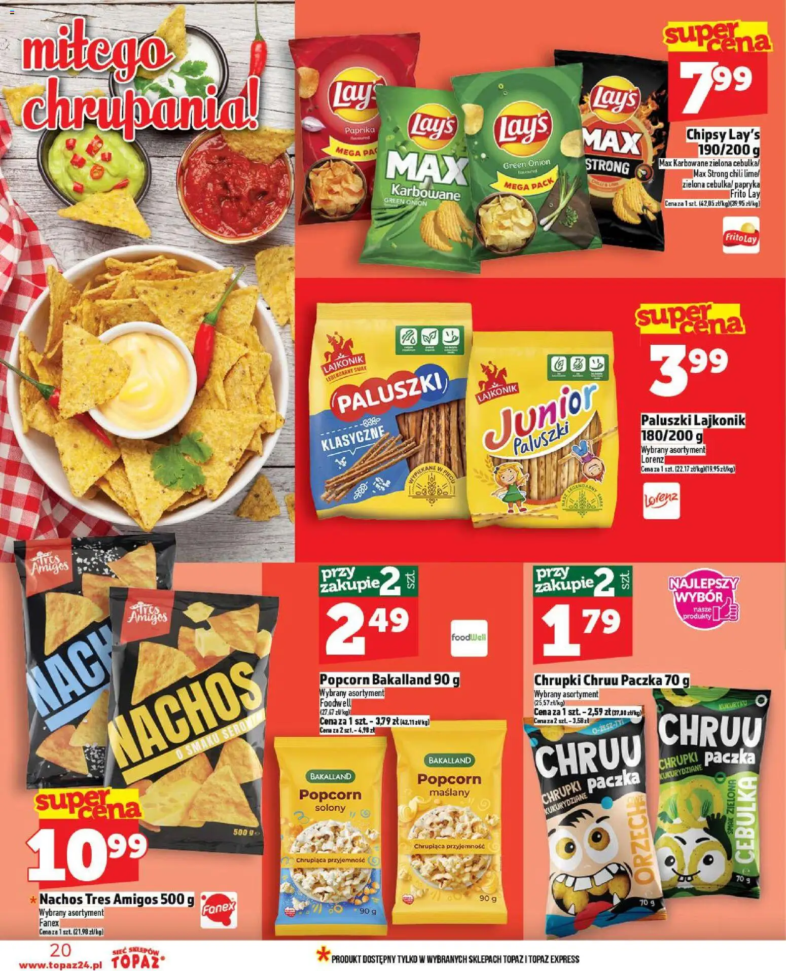 Topaz Gazetka od 06.11.2025 | Strona: 20 | Produkty: Chili, Chrupki, Nachos, Papryka