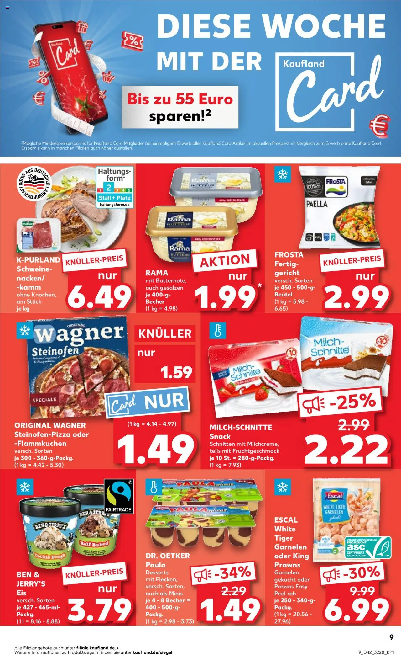 Kaufland prospekt Jena	 – gültig ab 16.10.2025 | Seite: 9 | Produkte: Margarine, Rama, Milch, Ben & Jerry's