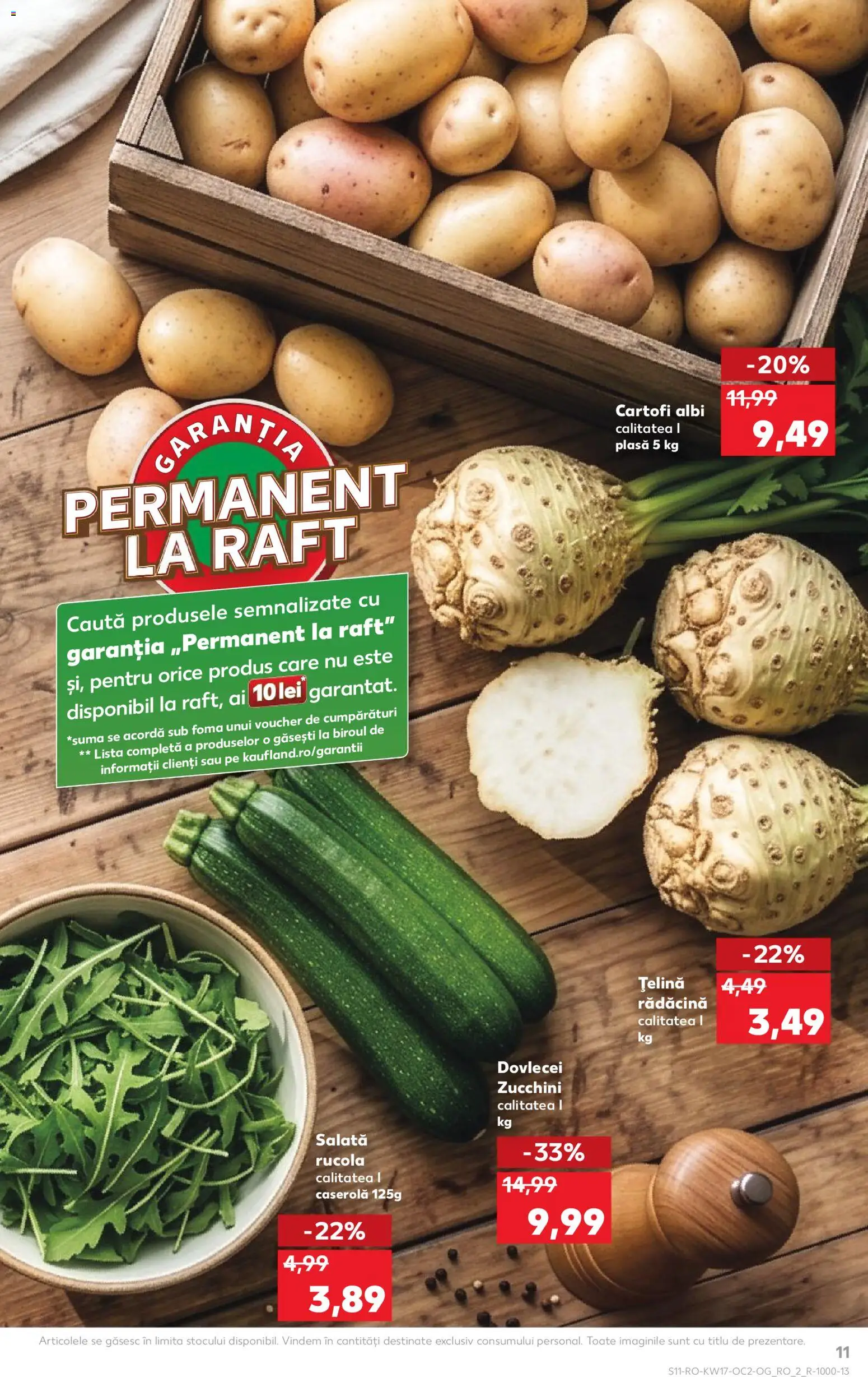 Noul catalog Kaufland – valabil de la 22.04.2026 | Pagină: 11 | Produse: Raft, Țelină, Salată, Cartofi