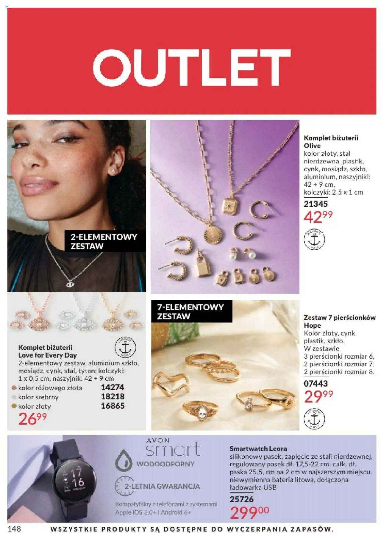 Avon Katalog 07 2025 od 01.07.2025 | Strona: 148 | Produkty: Naszyjnik, Pasek, Smartwatch, Bateria