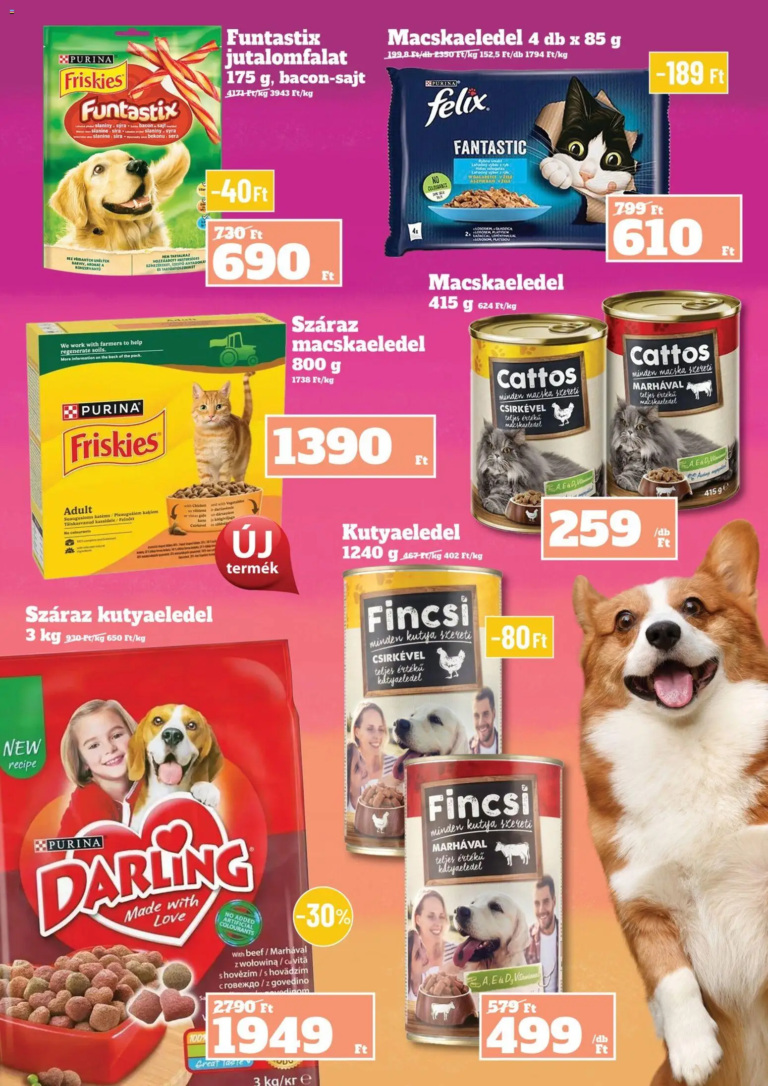 Family Diszkont akciós ujság - amely érvényes a következő dátumtól: 02.04.2026 | Oldal: 29 | Termékek: Macskaeledel, Kutyaeledel, Sajt, Só