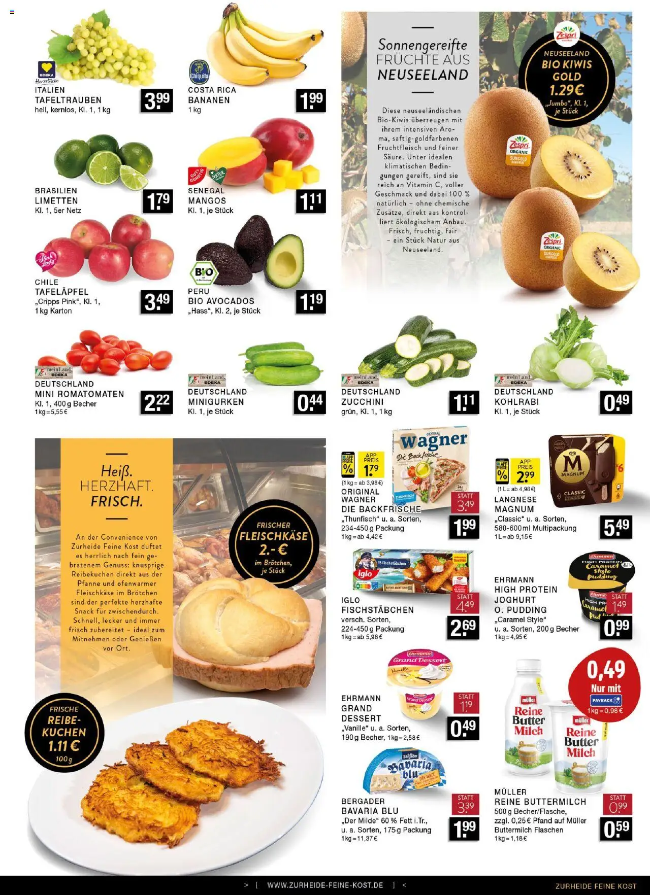 Edeka Zurheide Prospekt 	 - gültig ab dem 11.08.2025 | Seite: 5 | Produkte: Langnese, Limetten, Pudding, Zucchini