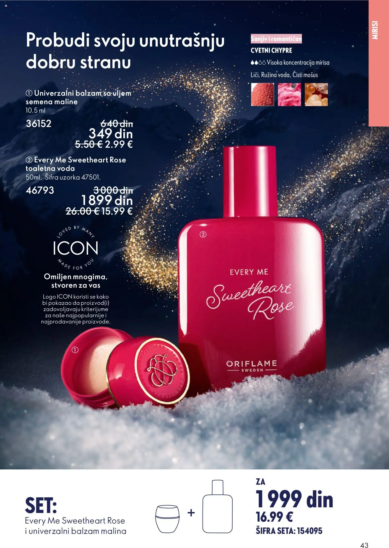Oriflame katalog - važi od 19.11.2025 | Strana: 43 | Proizvode: Toaletna voda, Voda, Balzam, Malina
