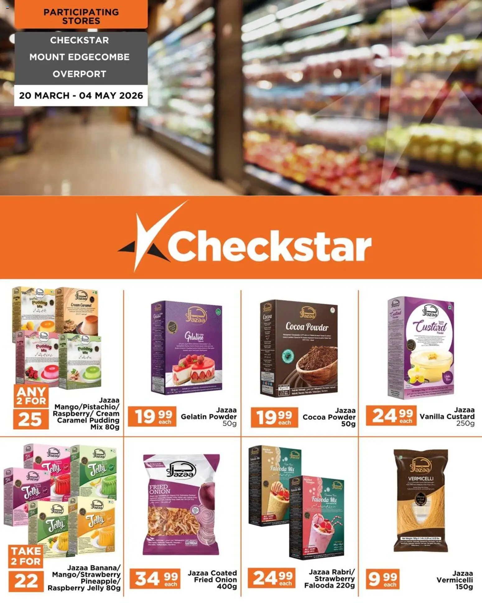 New Check Star catalogue – valid from 20.03.2026 | Page: 1 | Products: Cocoa powder, Custard, Powder, Cream