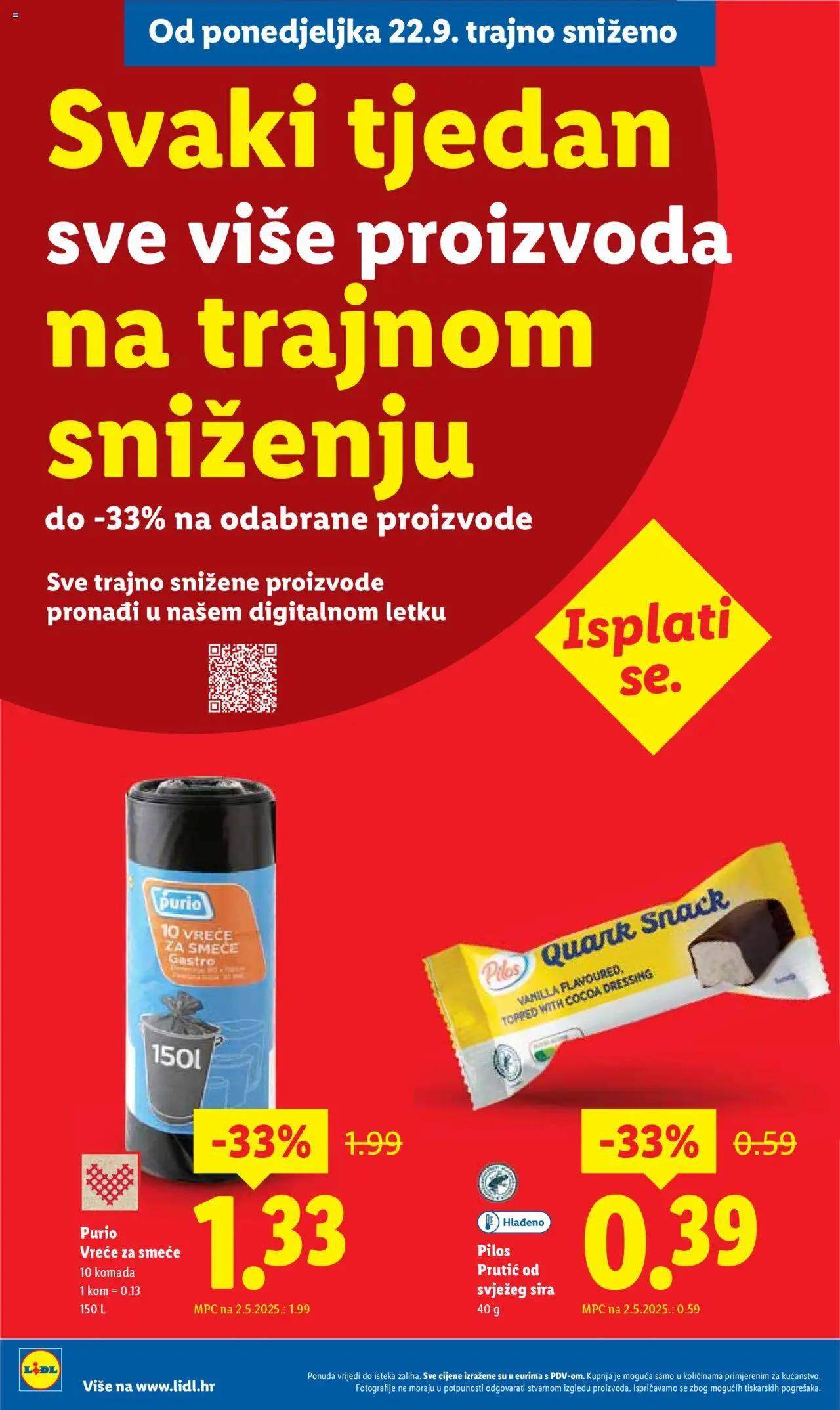Lidl katalog | vrijedi od 22.09.2025 | Stranica: 2 | Proizvodi: Vreće za smeće