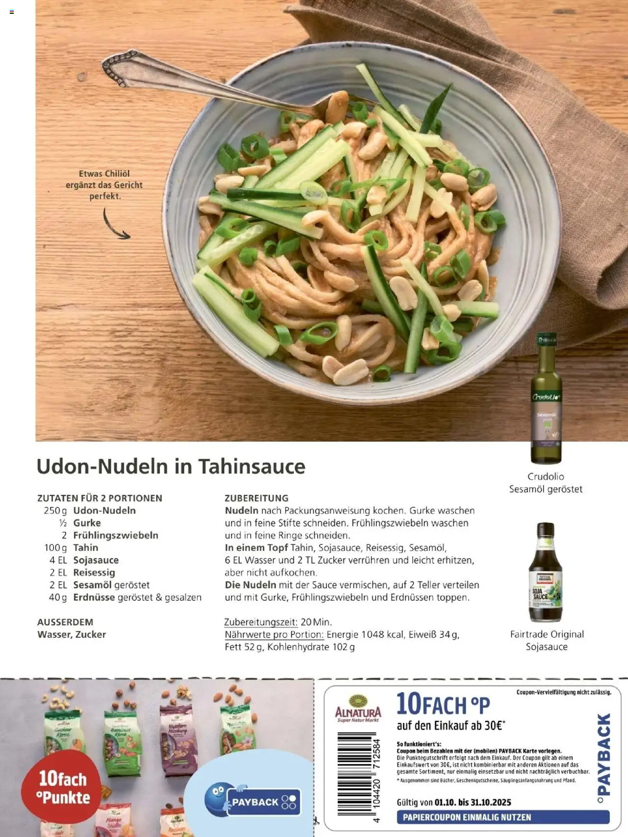 Alnatura Prospekt – gültig ab 01.10.2025 | Seite: 19 | Produkte: Erdnüsse, Wasser, Zucker, Nudeln