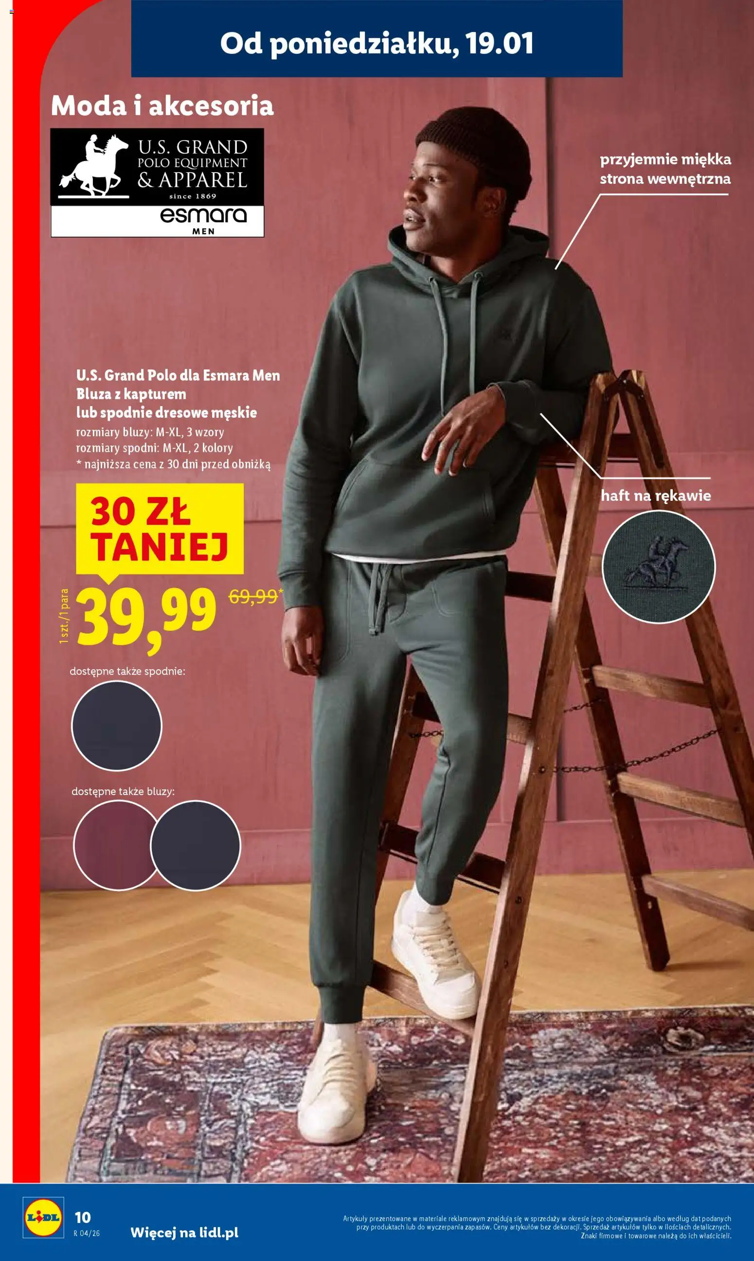 Lidl Katalog od 19.01.2026 | Strona: 10 | Produkty: Bluza z kapturem, Spodnie