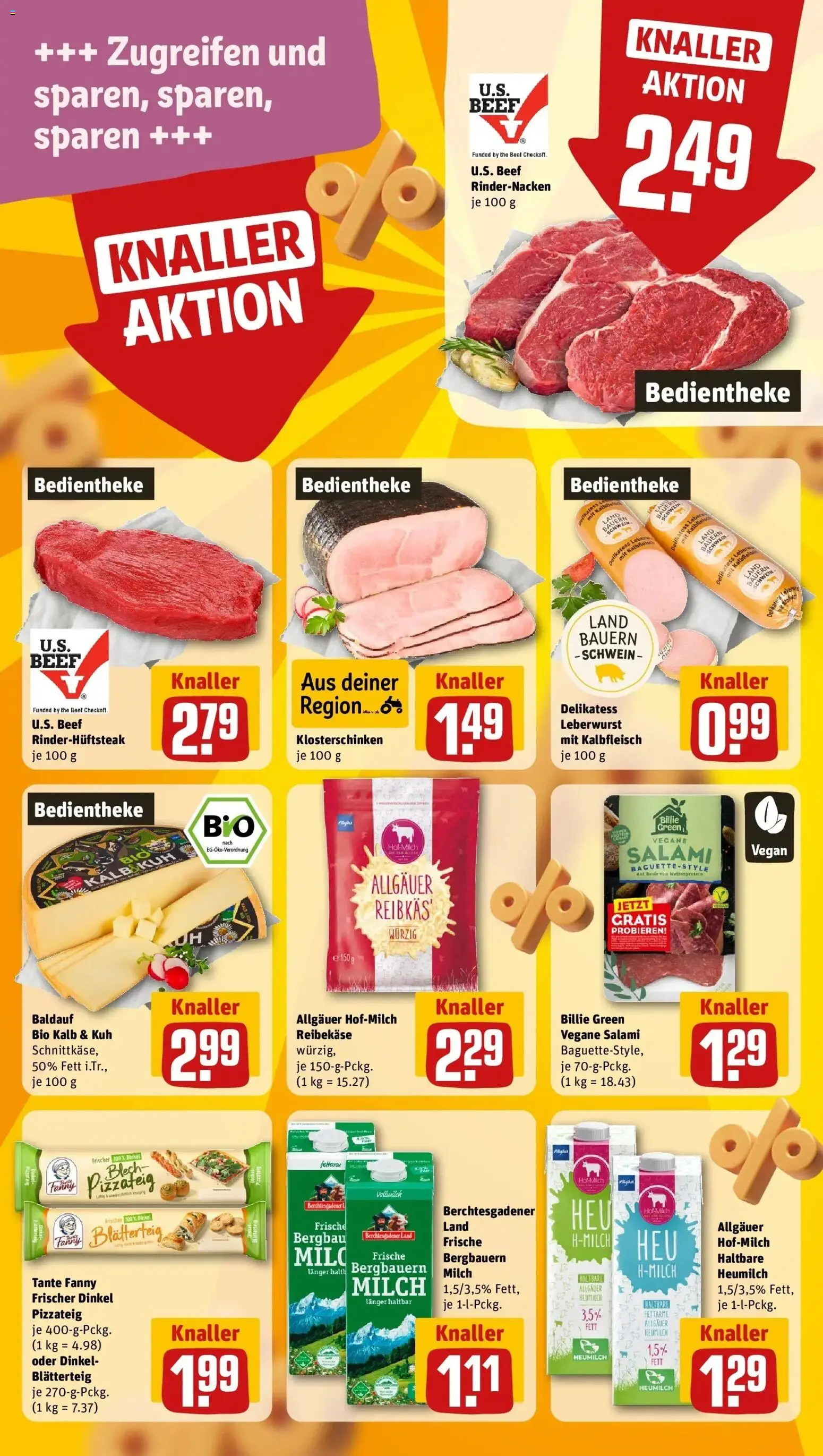 Rewe prospekt Niefern - Öschelbronn	 – gültig ab 16.02.2026 | Seite: 20 | Produkte: Milch, Salami, Pizza, Reibekase