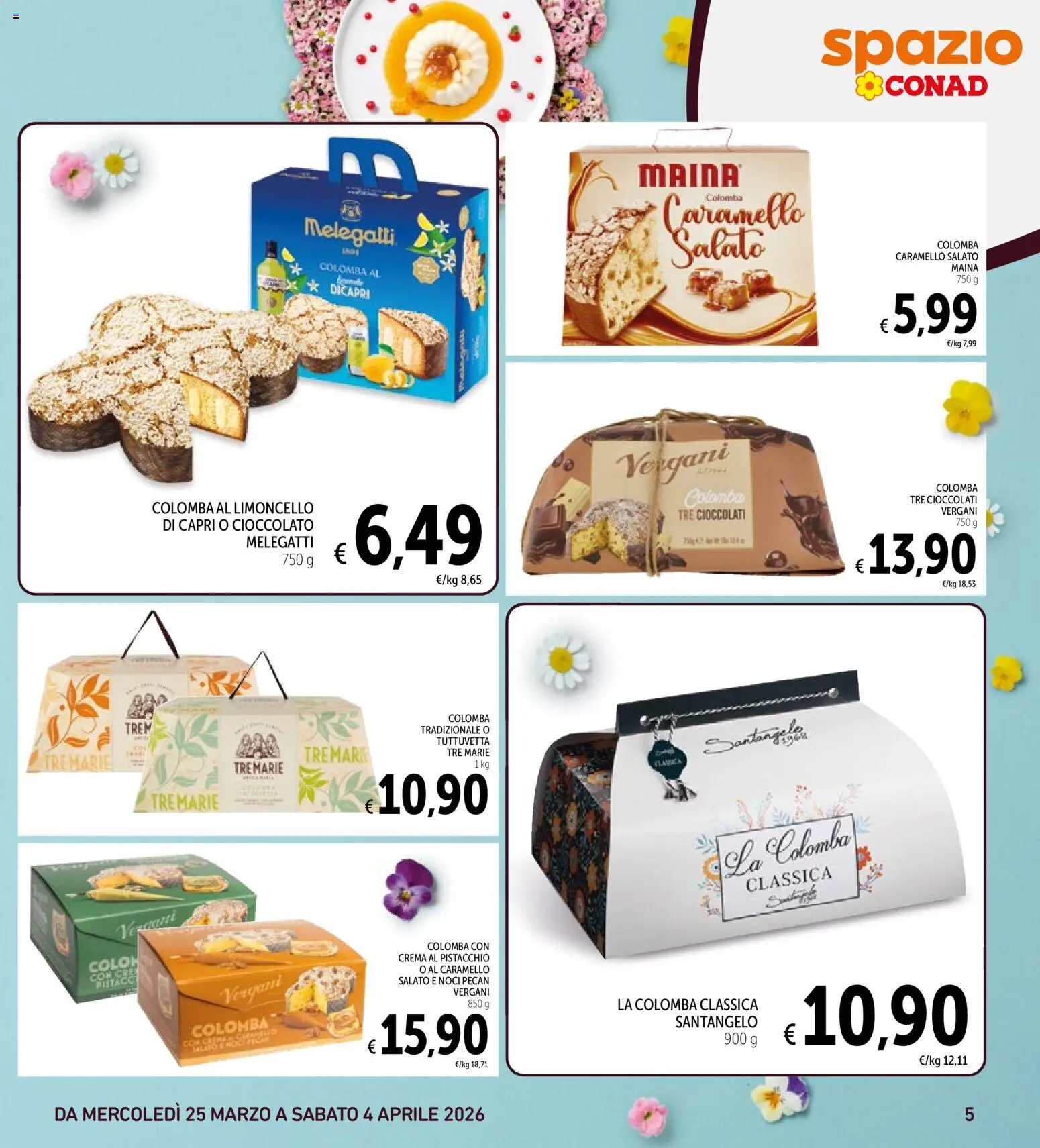 Volantino Spazio Conad del 25.03.2026 | Pagina: 5 | Prodotti: Crema, Cioccolato, Noci, Limoncello