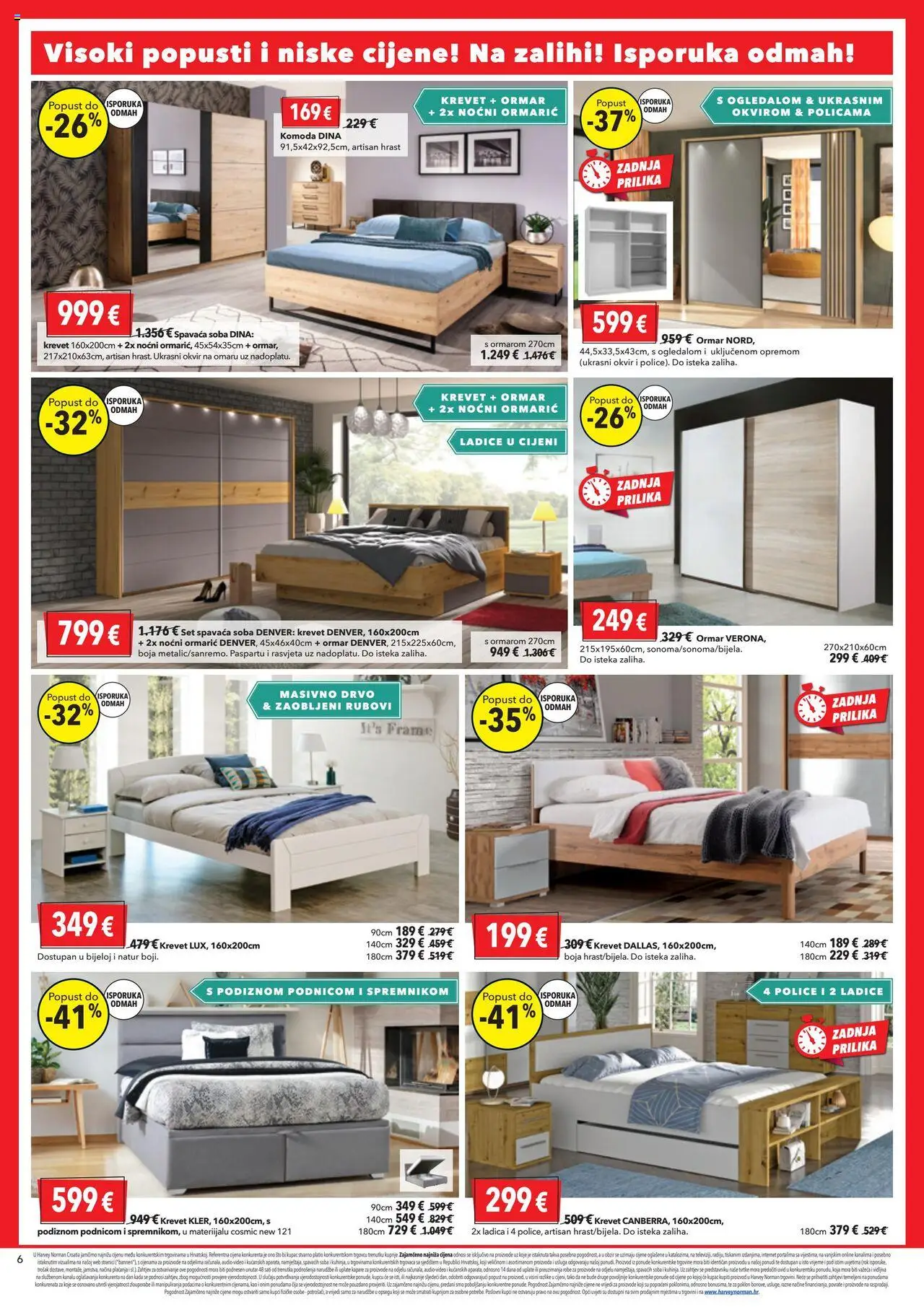 Harvey Norman katalog | vrijedi od 03.06.2025 | Stranica: 6 | Proizvodi: Ormar, Spavaća soba, Komoda, Rasvjeta
