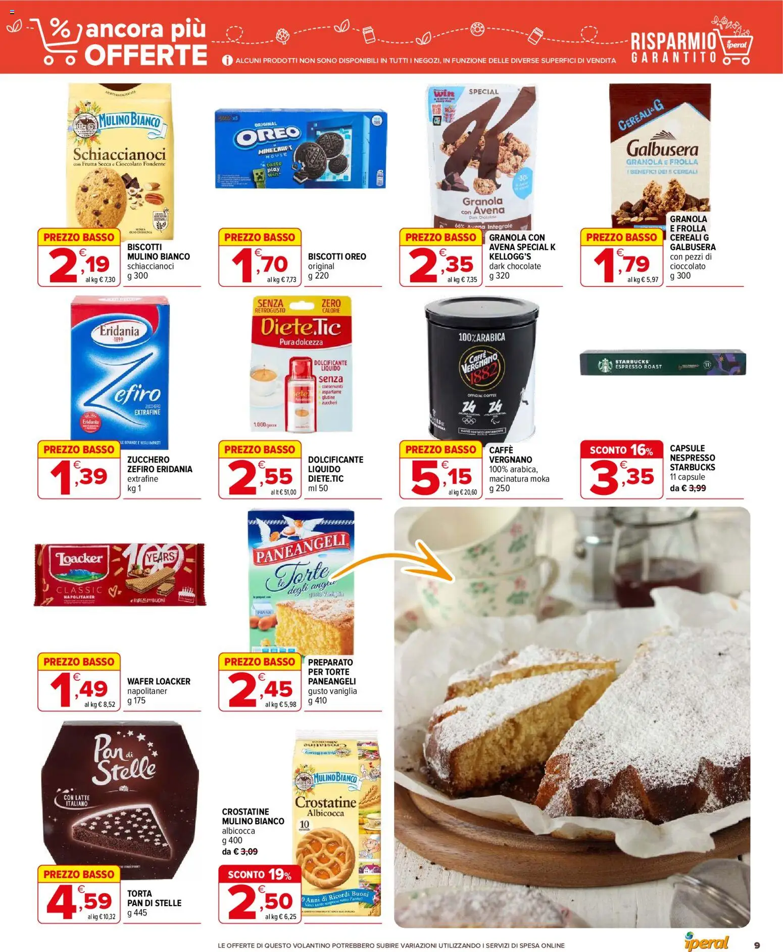 Volantino Iperal del 18.02.2026 | Pagina: 9 | Prodotti: Caffè, Cioccolato, Cereali, Frutta