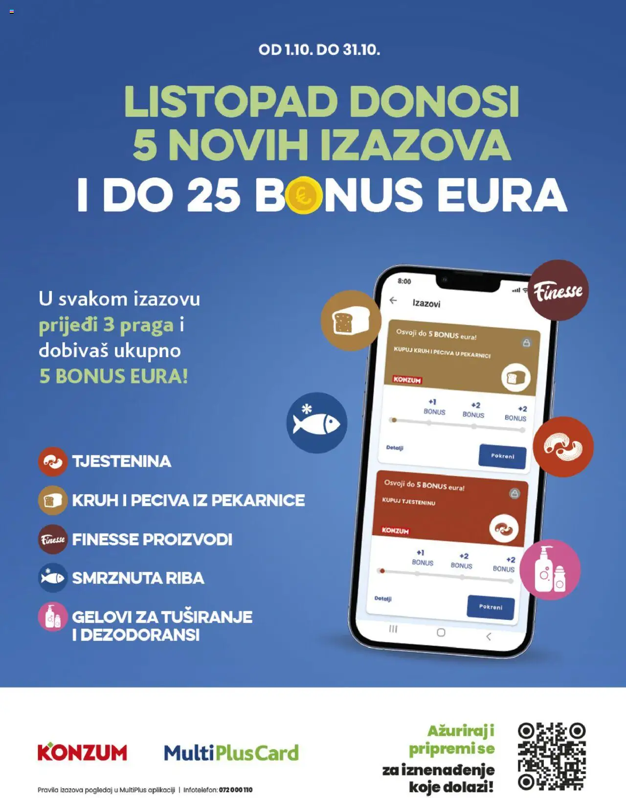 Konzum katalog | vrijedi od 22.10.2025 | Stranica: 20 | Proizvodi: Kruh, Riba, Tjestenina