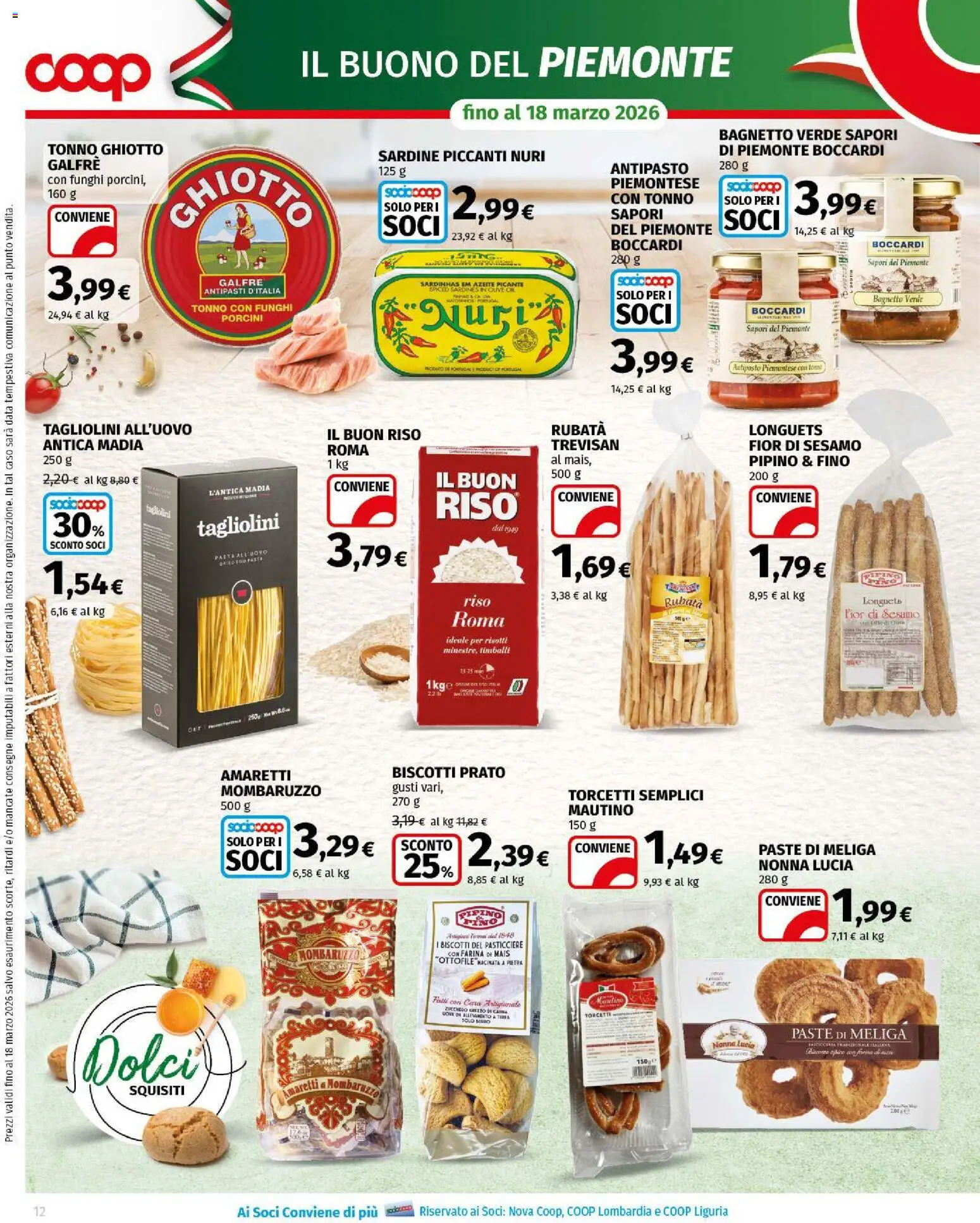 Volantino COOP del 05.03.2026 | Pagina: 12 | Prodotti: Riso, Funghi, Data, Bagnetto