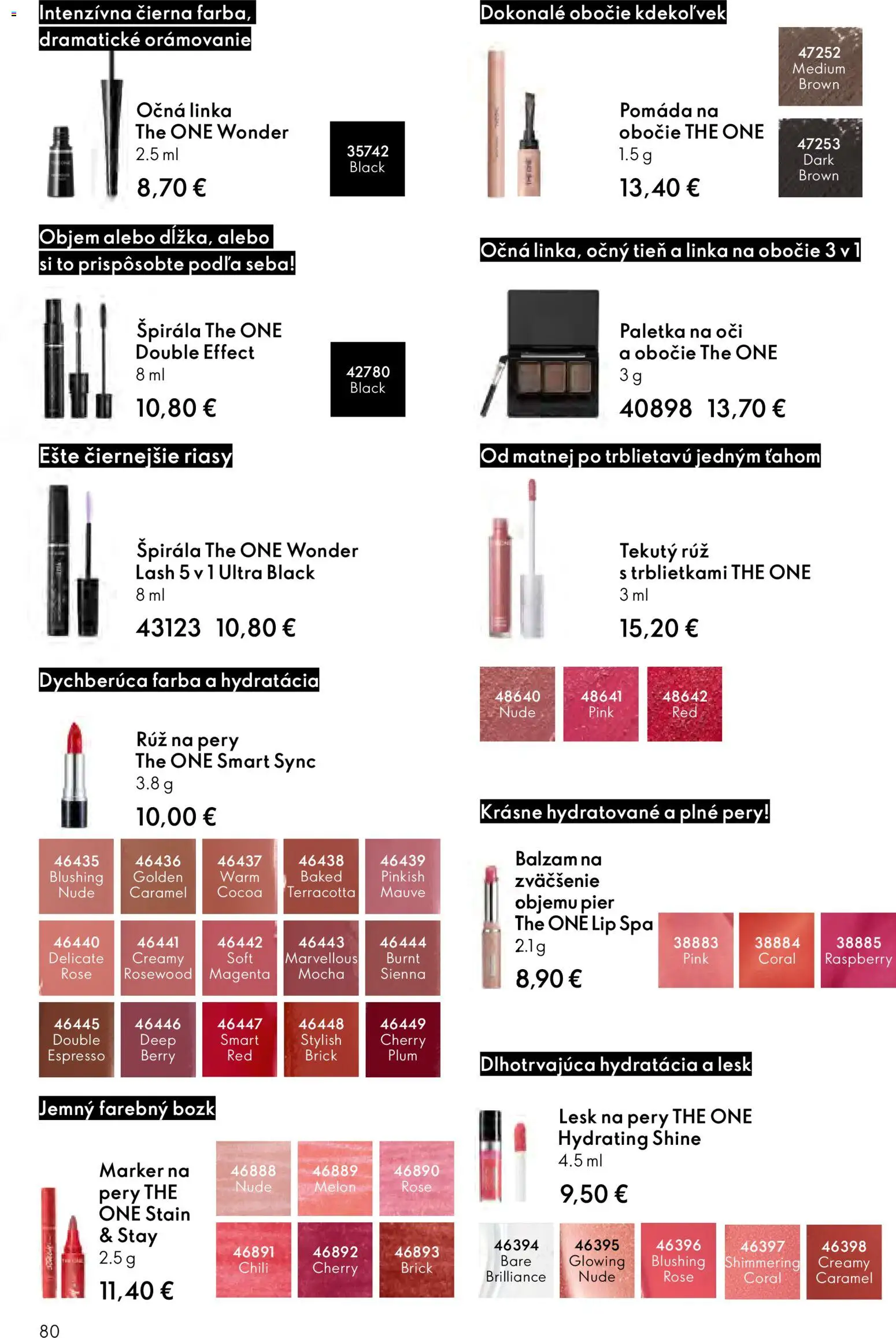 Nové Oriflame akcie – leták je platný od 21.01.2026 | Strana: 80 | Produkty: Očná linka, Rúž na pery, Lesk na pery, Melón