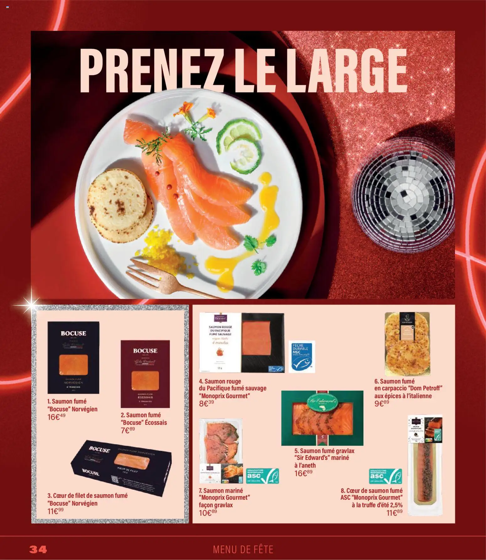 {H1} | Page: 34 | Produits: Pêche, Saumon fumé, Filet de saumon, Saumon