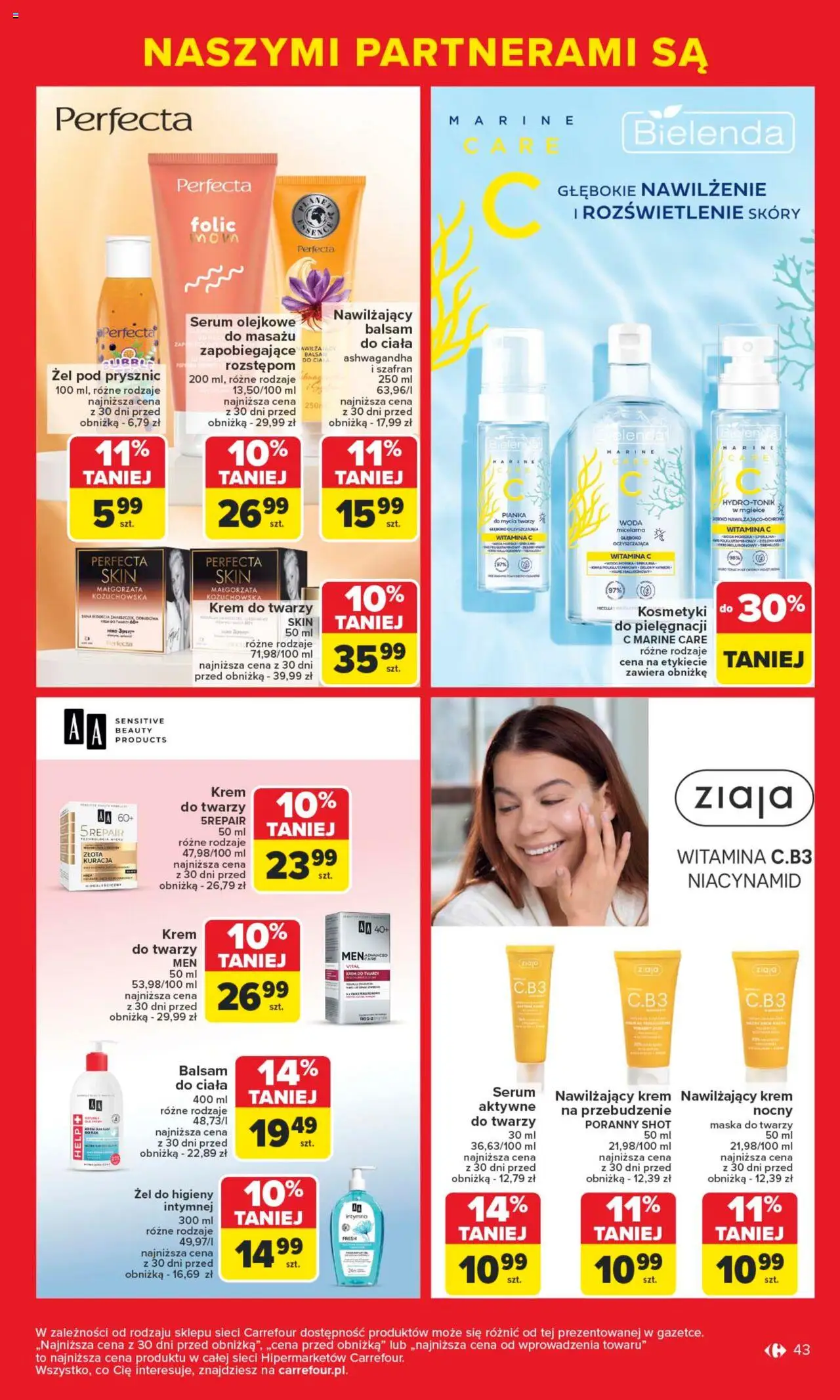 Carrefour Gazetka - Markowe okazje czekają od 09.06.2025 | Strona: 43 | Produkty: Kosmetyki, Krem, Woda, Kawior
