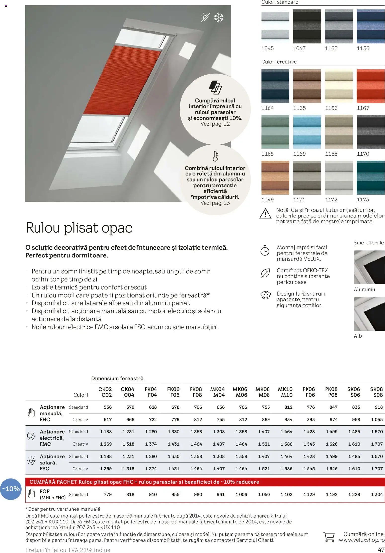 Noul catalog Velux – valabil de la 03.02.2026 | Pagină: 47 | Produse: Fereastră, Hacıyatmaz Kedi Oyuncağı