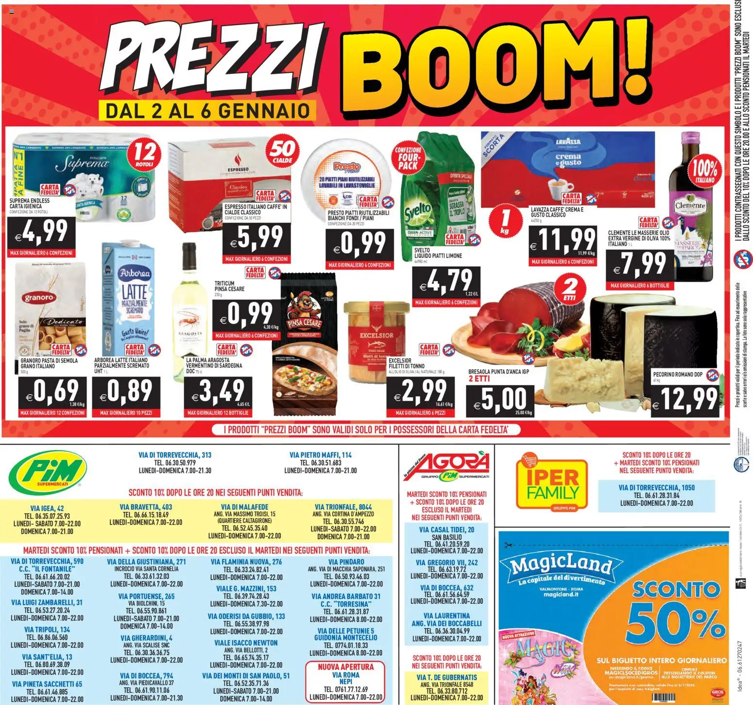 Volantino PIM Supermercati del 27.12.2025 | Pagina: 24 | Prodotti: Carta igienica, Limone, Olio, Lavazza