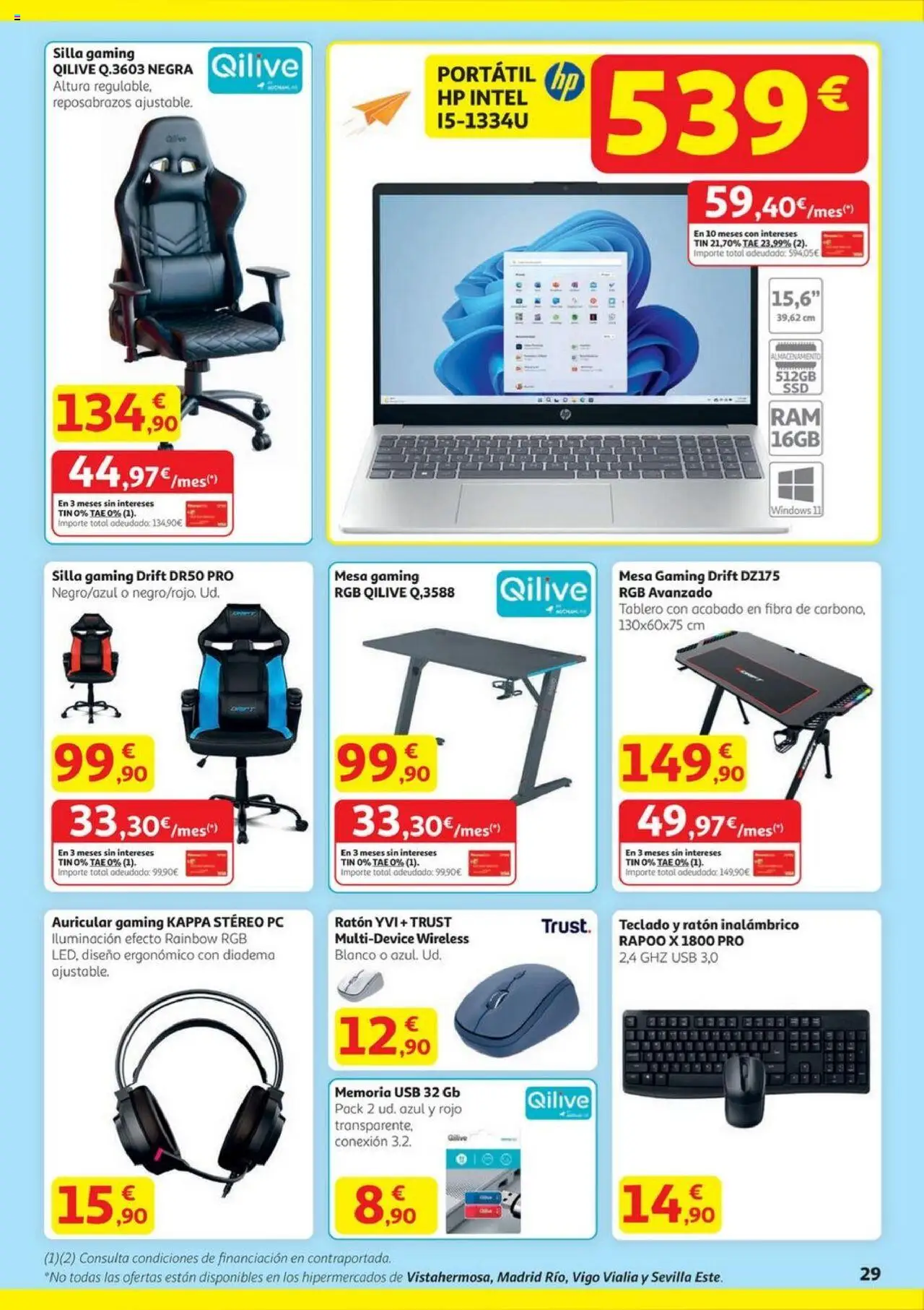 Alcampo - HG Madrid Unificado  │ válido desde el 14.08.2025 | Página: 29 | Productos: PC, Teclado, USB, Galette de chaise
