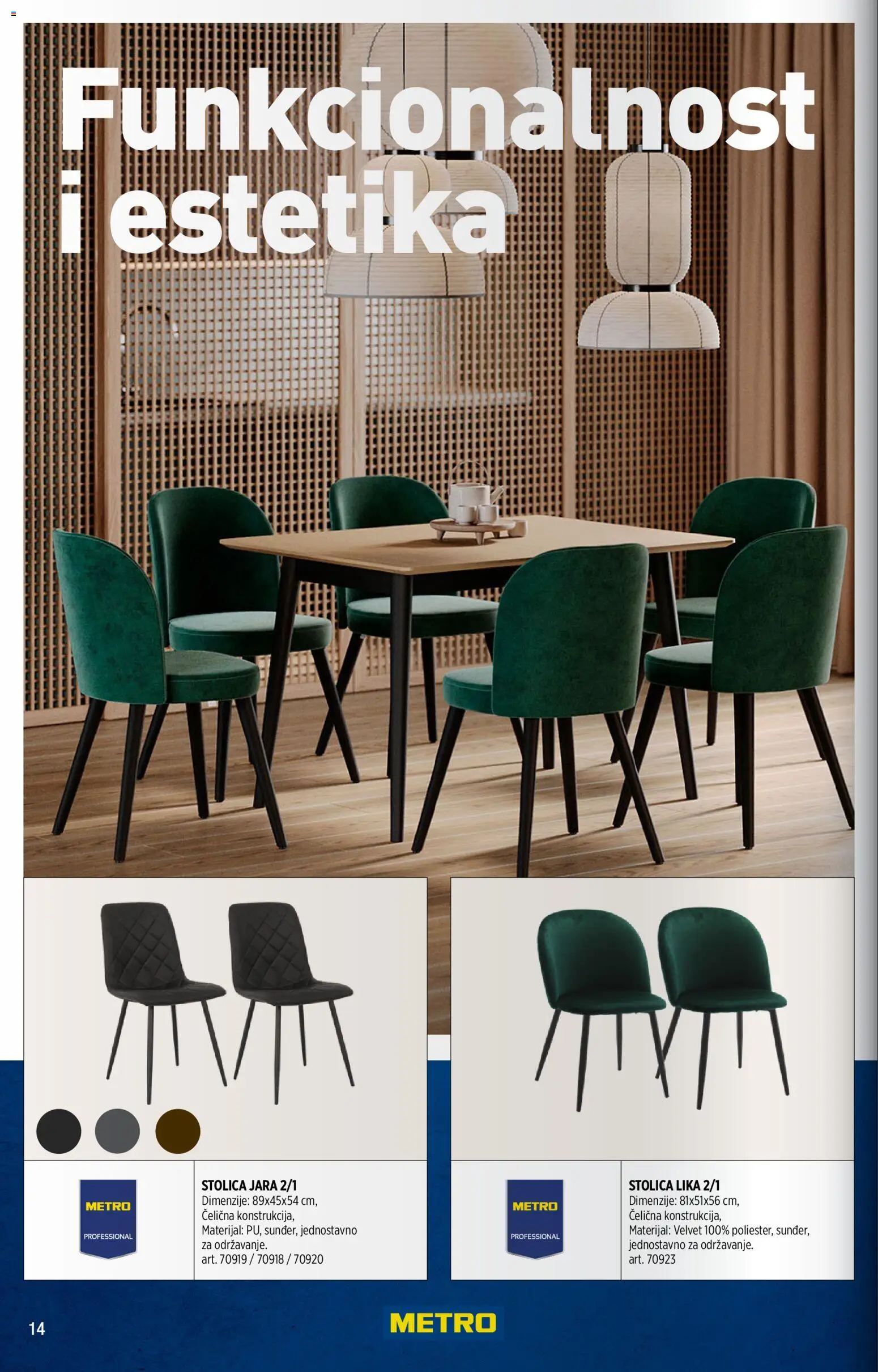 Metro katalog - važi od 01.04.2026 | Strana: 14 | Proizvode: Stolica