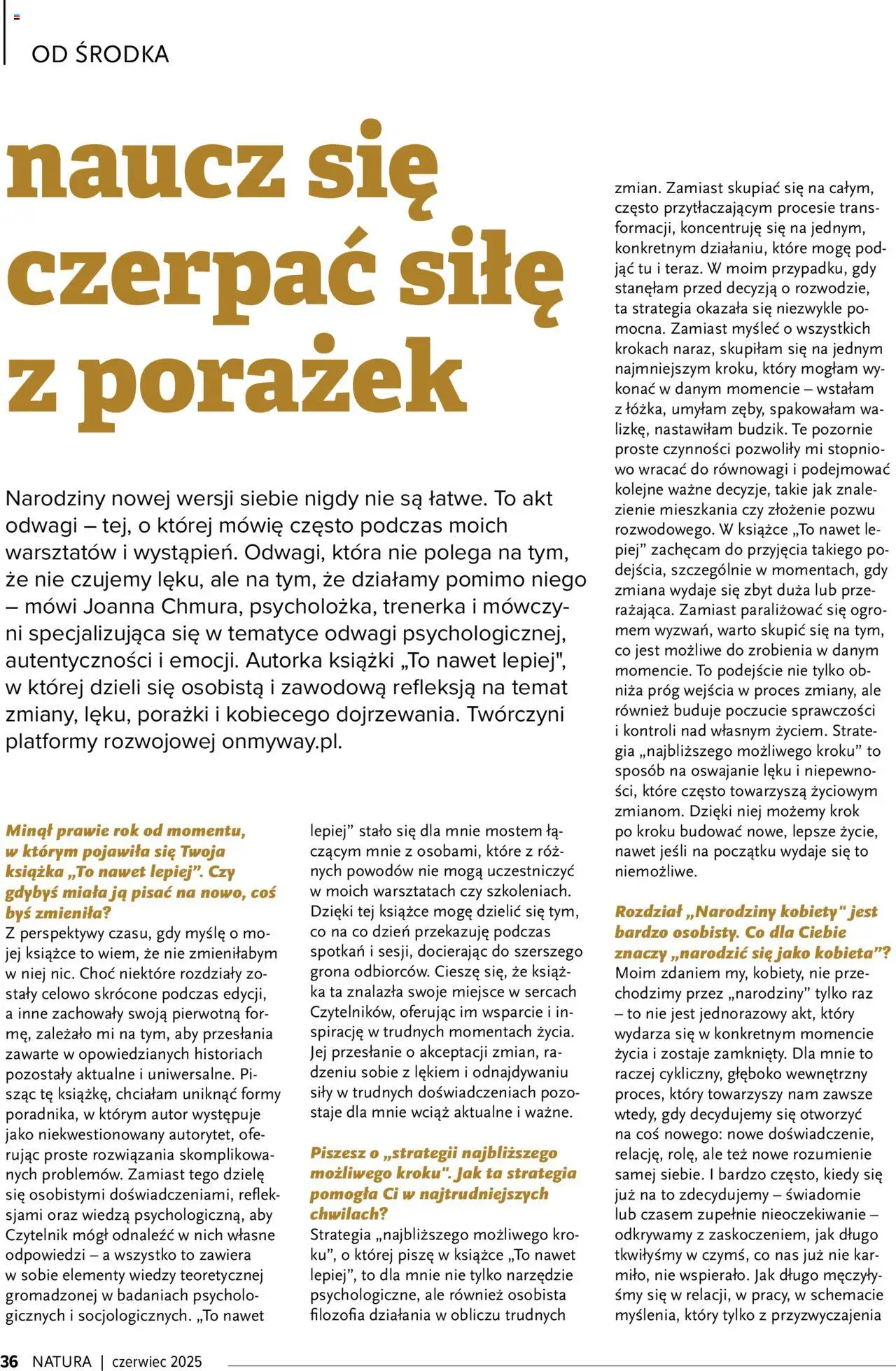 Drogerie Natura Gazetka - Magazyn Klubu Natura 06 od 01.06.2025 | Strona: 36 | Produkty: Książki, Róż
