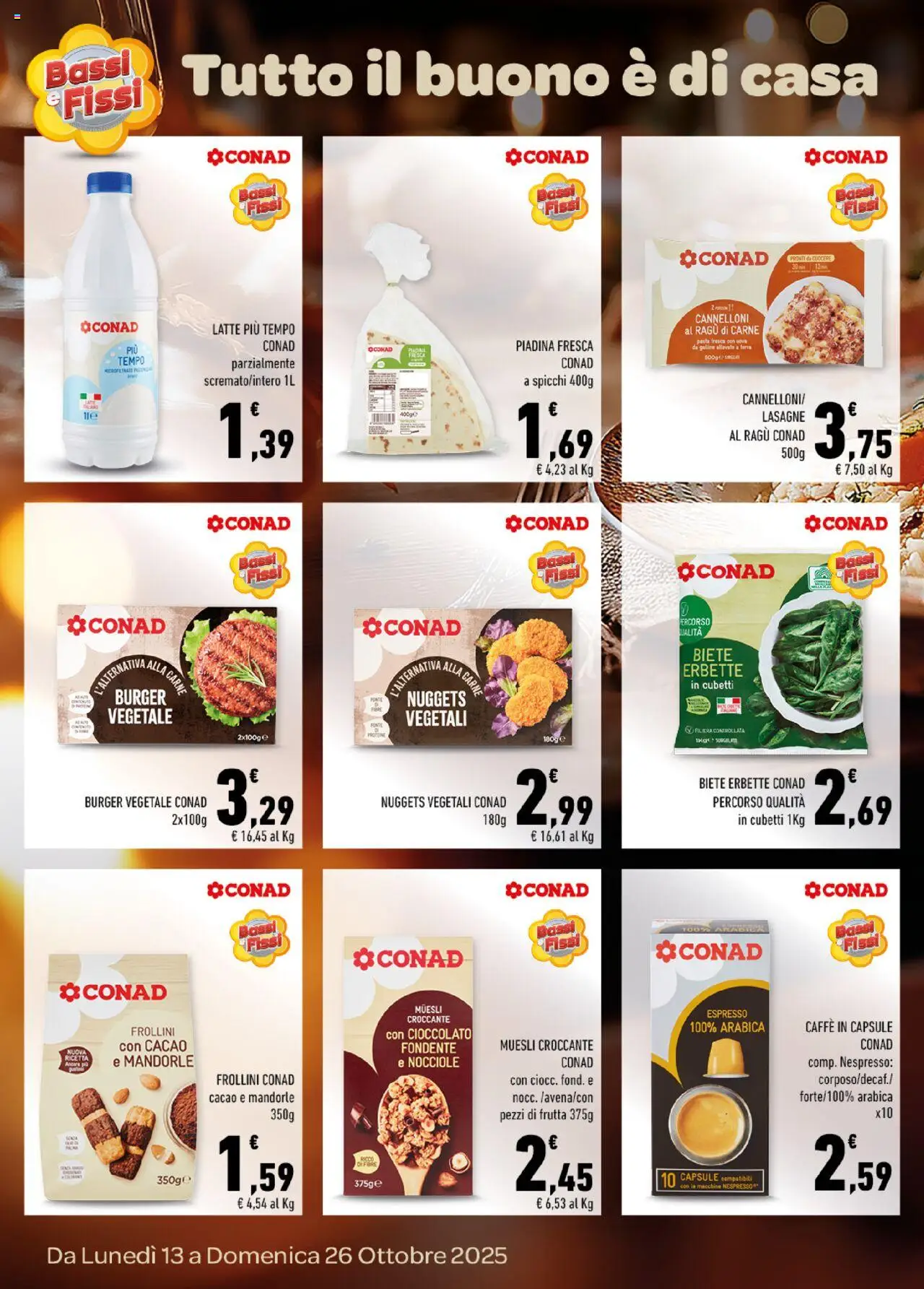Volantino Conad del 13.10.2025 | Pagina: 2 | Prodotti: Muesli, Piadina, Frollini, Terra