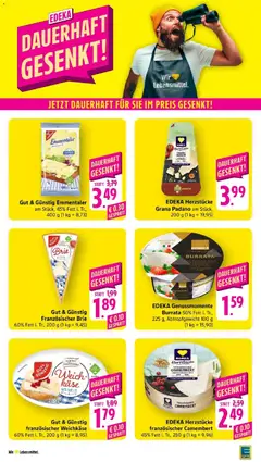 EDEKA Genussmomente Burrata, Burrata 50% Fett i. Tr., 225 g, Abtropfgewicht 100 g ab 20.04.2026 gültig | Seite: 67 | Produkte: HP, Käse, Burrata, Sahne