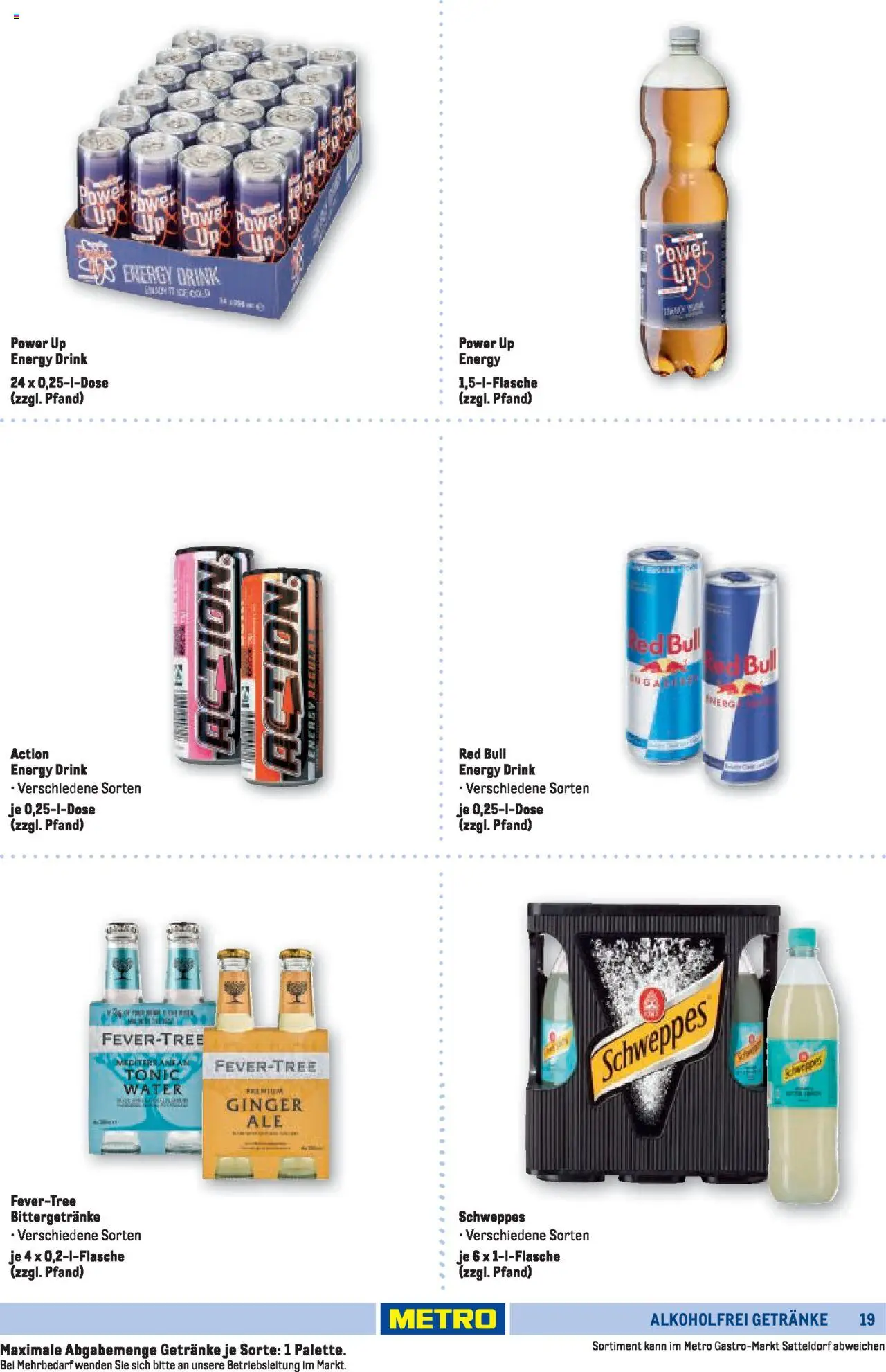 Metro Sortimentskatalog Vereine & Feste – gültig ab 01.06.2024 | Seite: 19 | Produkte: Red bull