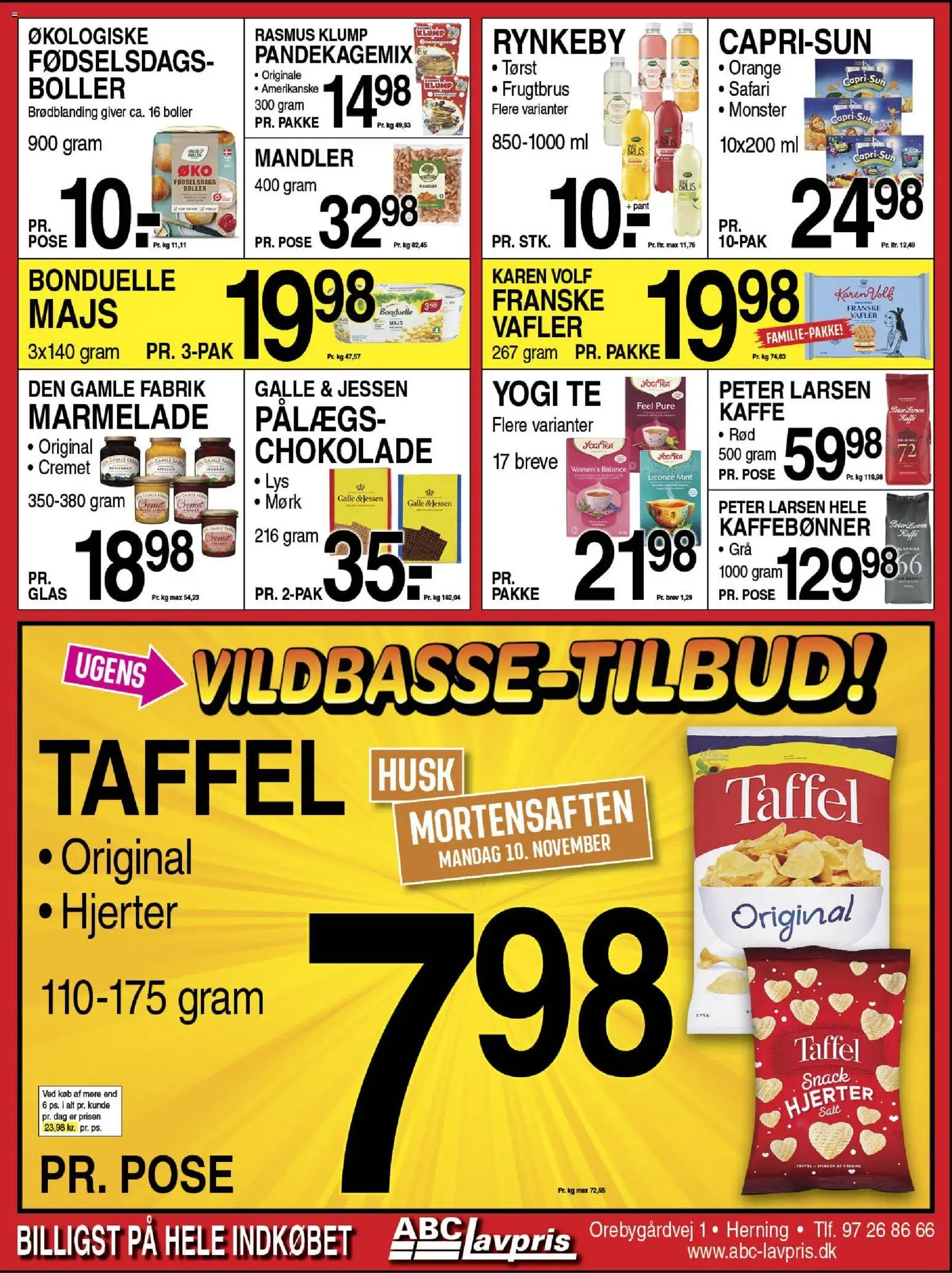 Abc Lavpris tilbudsavis – gyldig fra 29.10.2025 | Side: 6 | Produkter: Kaffe, Te, Majs, Marmelade