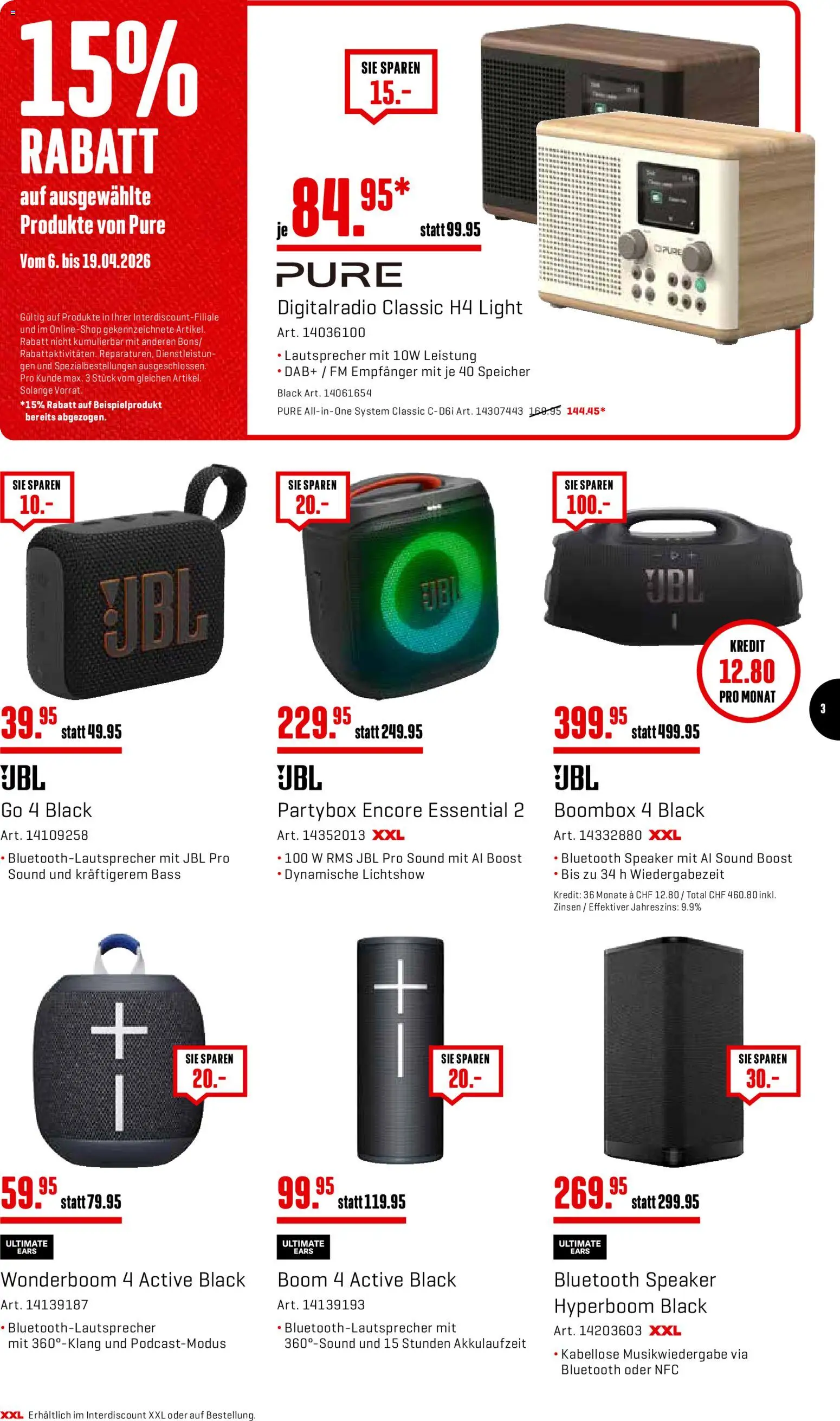 Interdiscount aktionen – gültig ab 06.04.2026 | Seite: 3 | Produkte: Lautsprecher