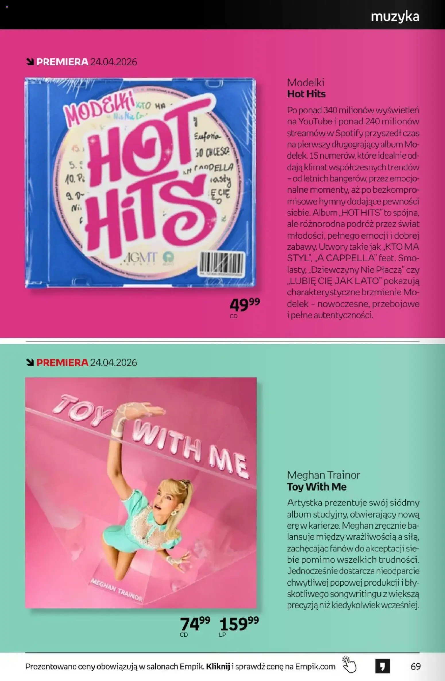 Empik promocje - Tom kultury Muzyka od 22.04.2026 | Strona: 6