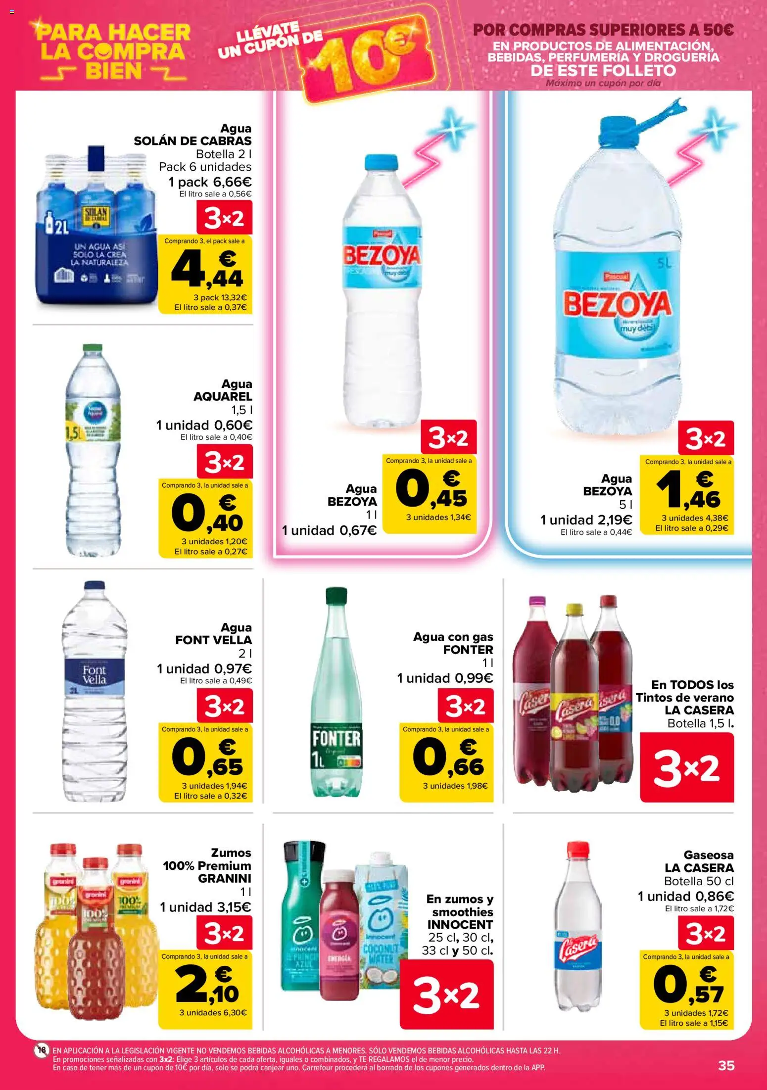 Carrefour folleto │ válido desde el 12.03.2026 | Página: 35 | Productos: Agua con gas, Gaseosa