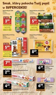 Pogląd oferty "Delikatesy Centrum gazetka" - ważna od 26.03.2026 | Strona: 39 | Produkty: Folia spożywcza, Delikatesy, Karma dla psa, Wołowina