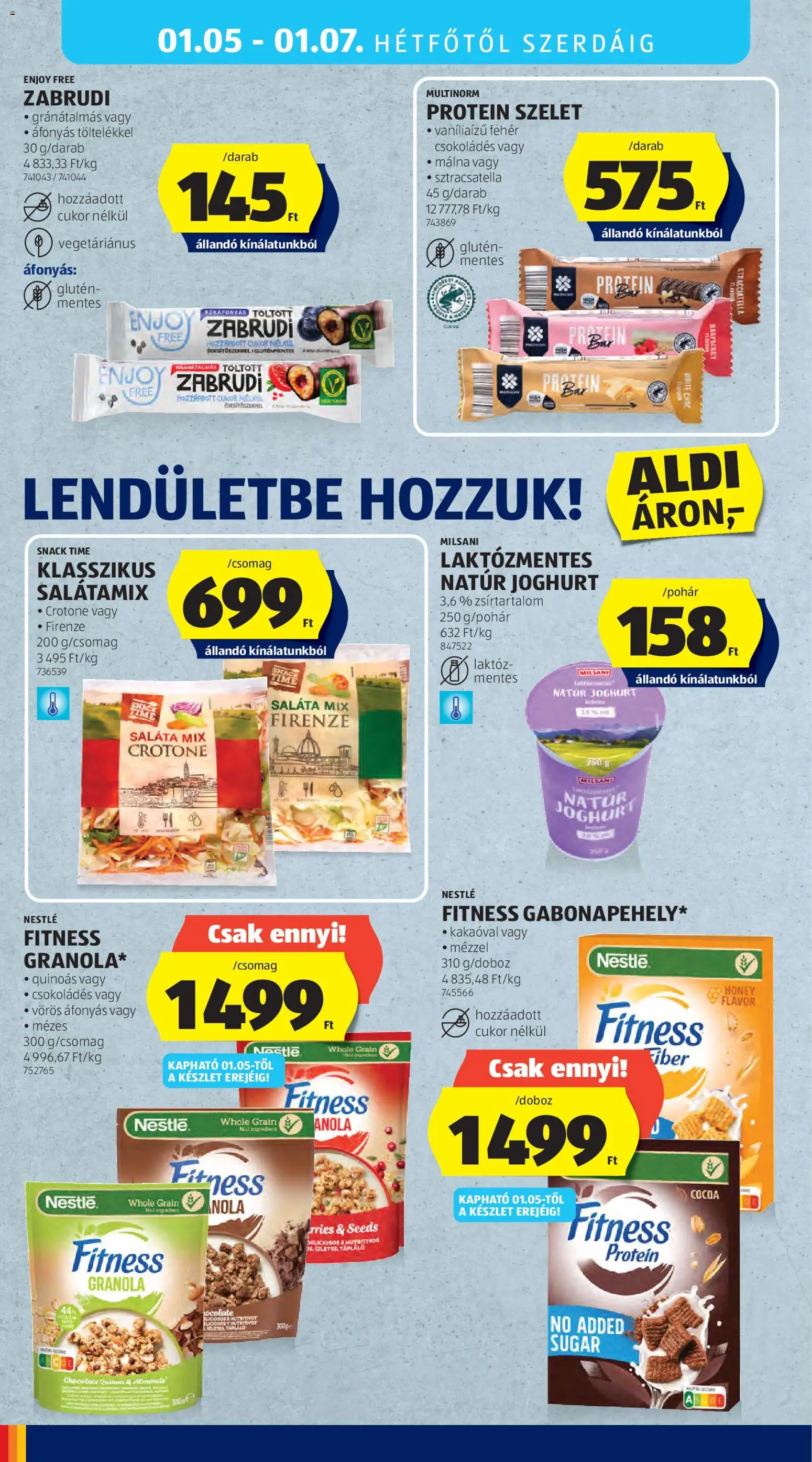 Aldi akciós ujság - amely érvényes a következő dátumtól: 02.01.2026 | Oldal: 36 | Termékek: Protein bar, Málna, Quinoa, Hal