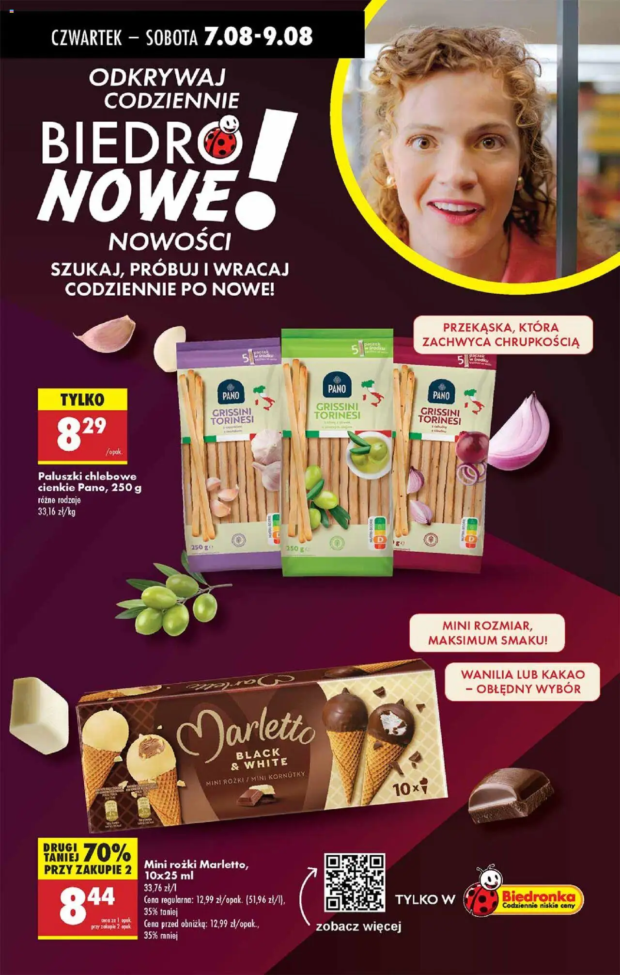 Biedronka gazetka - Oferta W tym tygodniu od 07.08.2025 | Strona: 49 | Produkty: Kakao, Paluszki, Paluszki chlebowe, Mini rożki