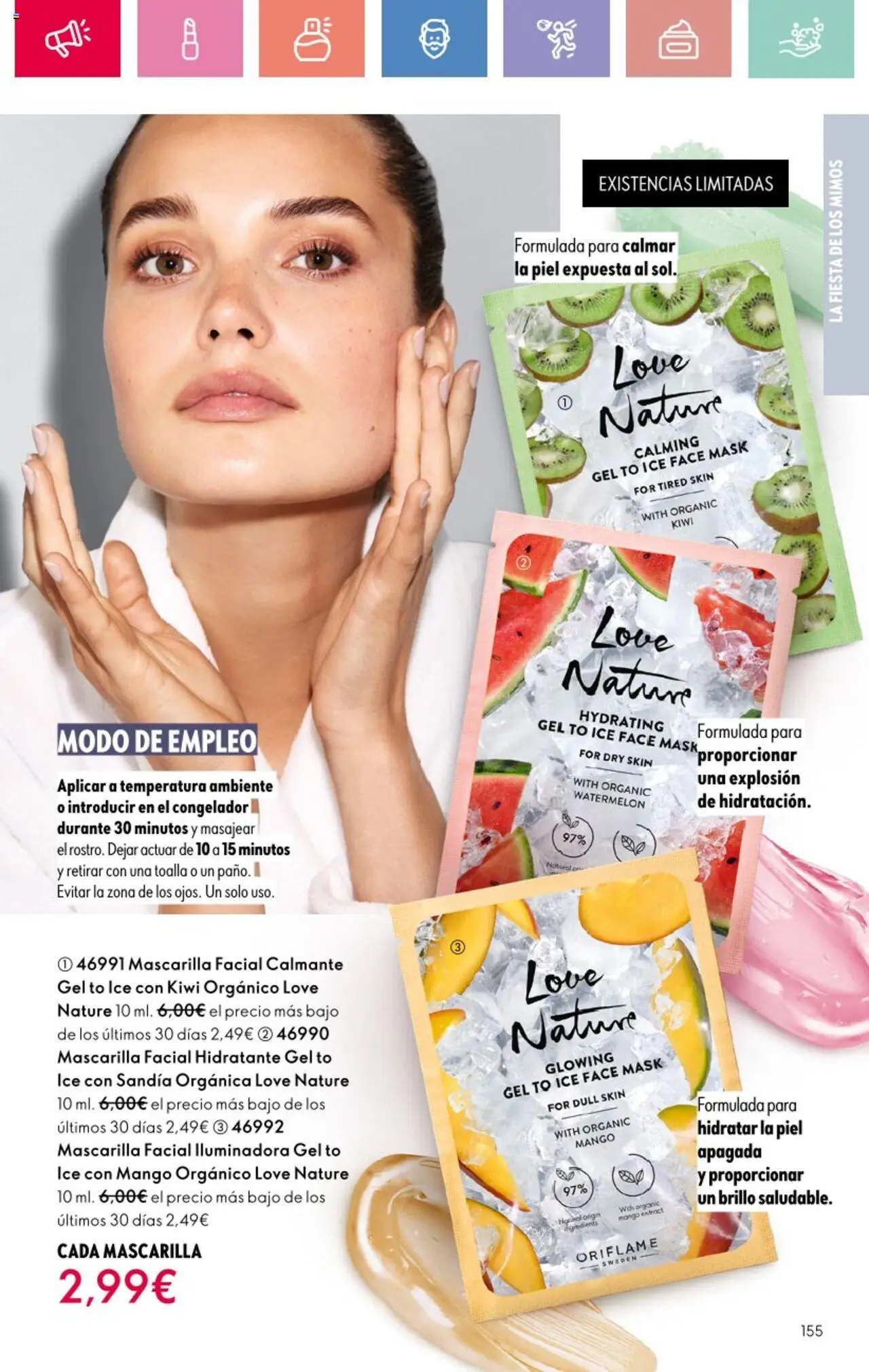 Oriflame - Catálogo Campaña 11 │ válido desde el 03.08.2025 | Página: 155 | Productos: Mascarilla facial, Kiwi, Congelador, Ρούτερ