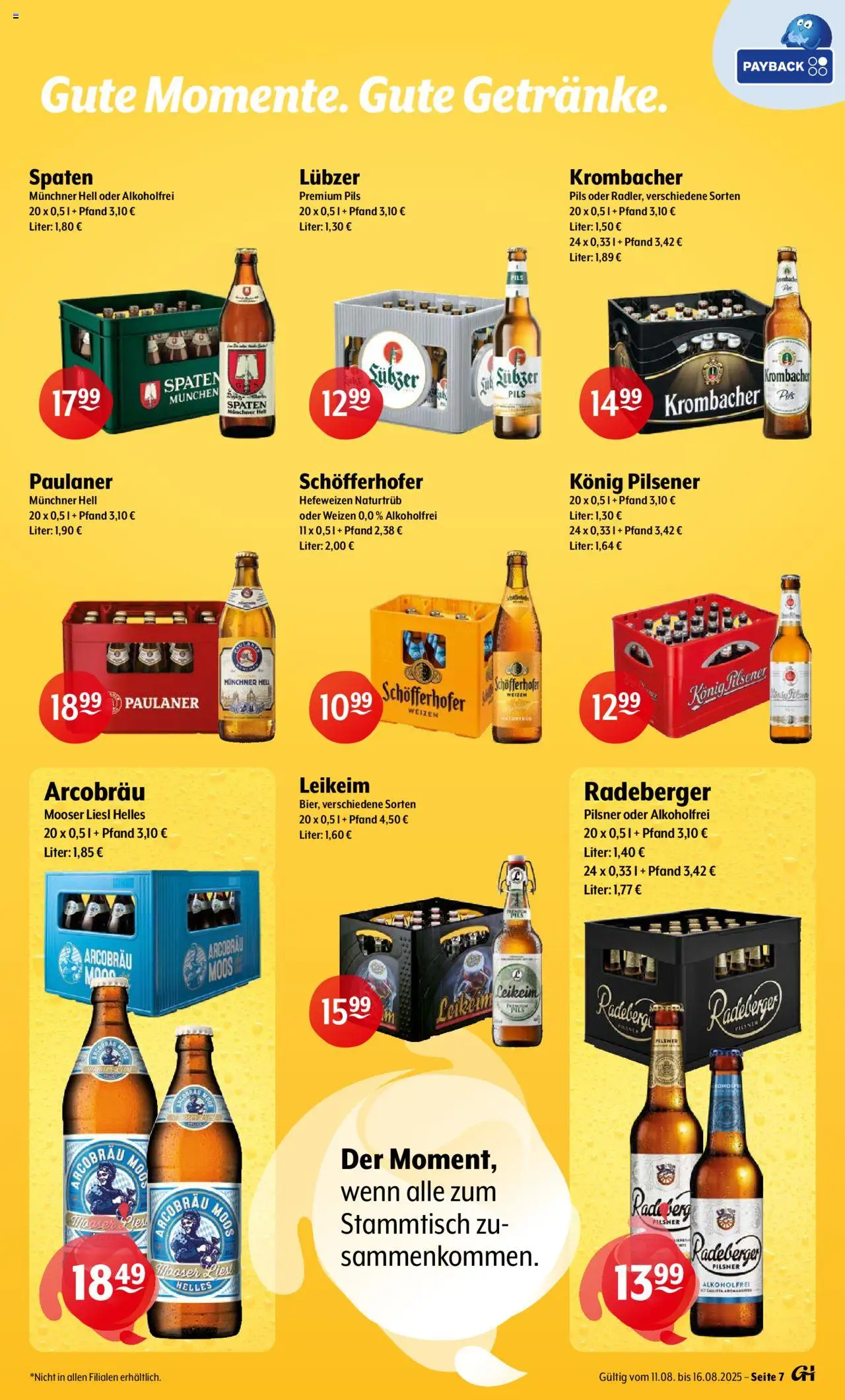 Getränke Hoffmann Prospekt - gültig ab dem 11.08.2025 | Seite: 7 | Produkte: Konig pilsener, Pils, Krombacher, Paulaner