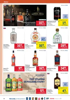 Metro leták platný od 08.04.2026 | Strana: 34 | Produkty: Becherovka, Alkohol, Cola, Jack Daniel's