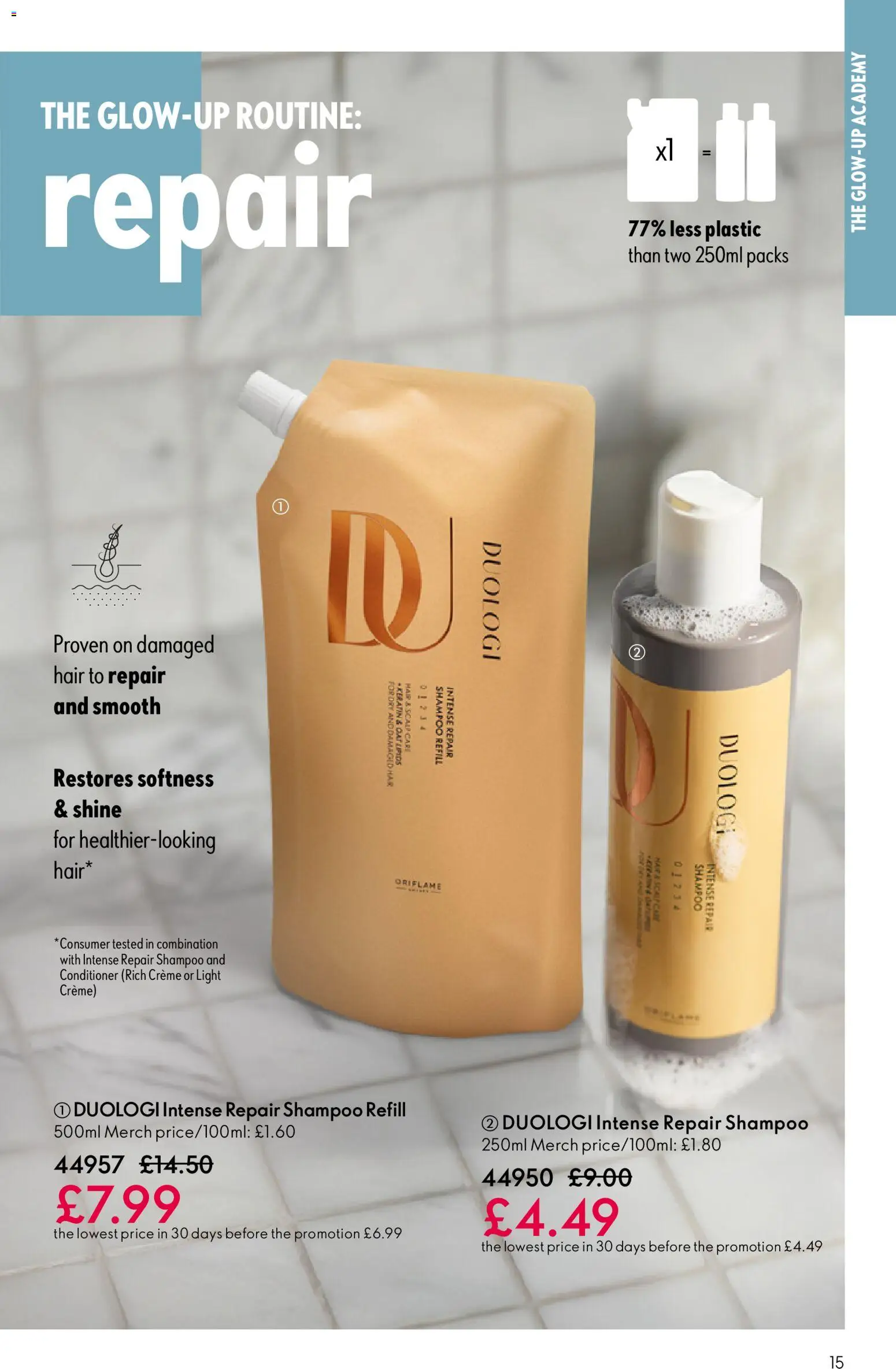 {H1} | Page: 15 | Products: Shampoo, Conditioner