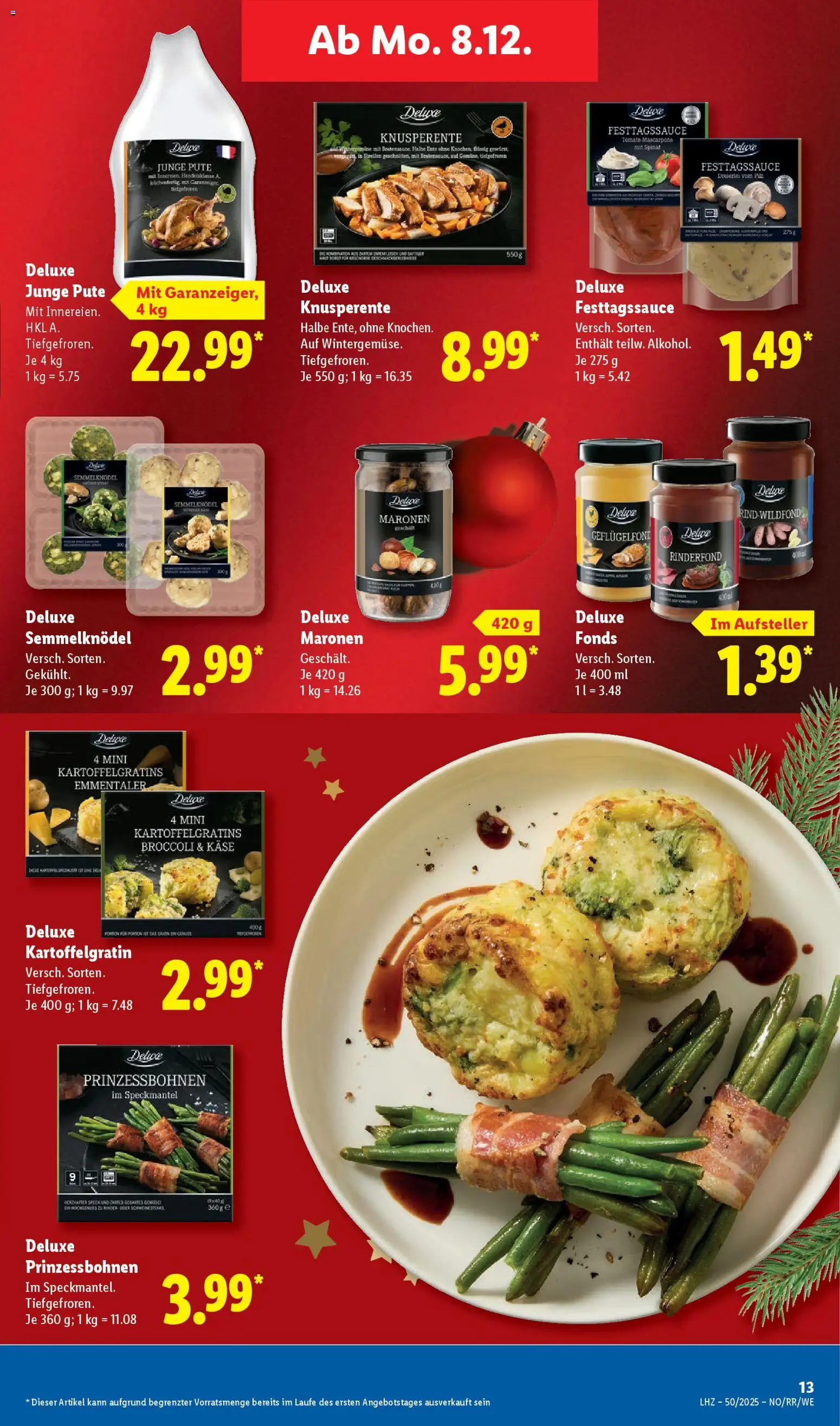 Lidl Prospekt Rahden – gültig ab 08.12.2025 | Seite: 23 | Produkte: Pute, Käse, Gemüse, Ente