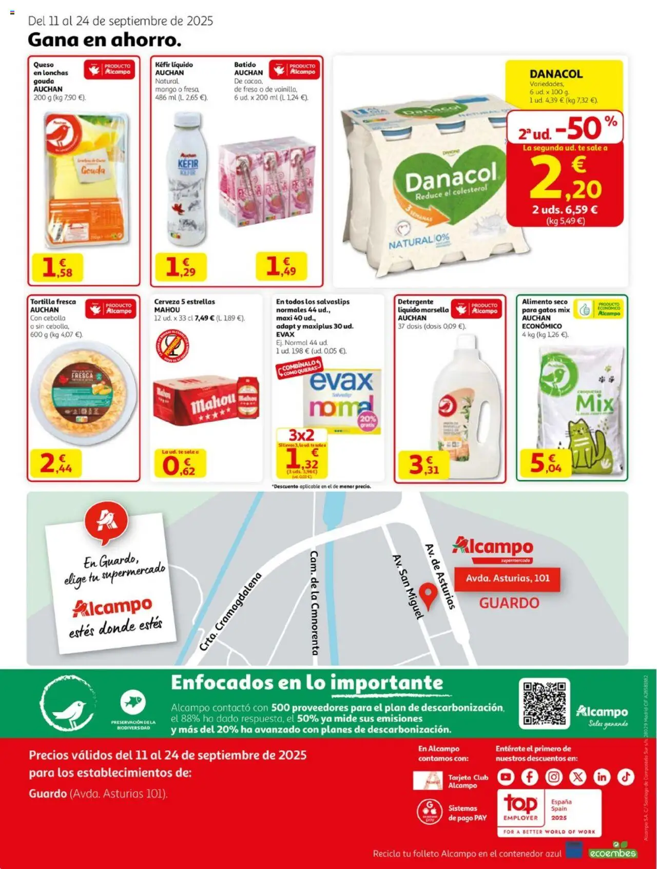 Alcampo - Maxi  │ válido desde el 11.09.2025 | Página: 2 | Productos: Queso, Cerveza, Té, Ρούτερ