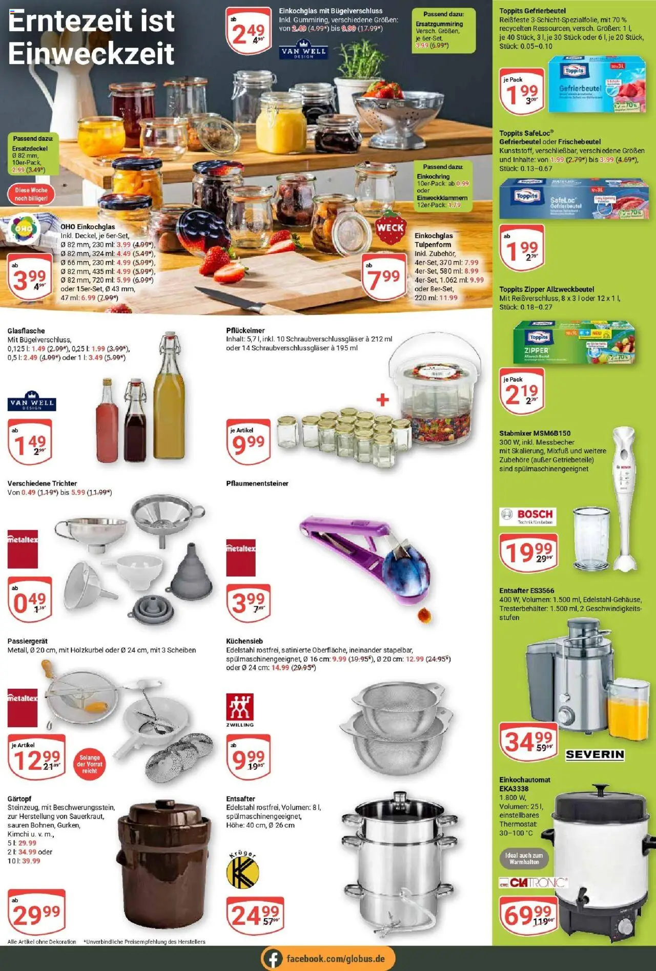 Globus prospekt Idar-Oberstein	 - gültig ab dem 03.08.2025 | Seite: 16 | Produkte: Bosch, Entsafter, Stabmixer