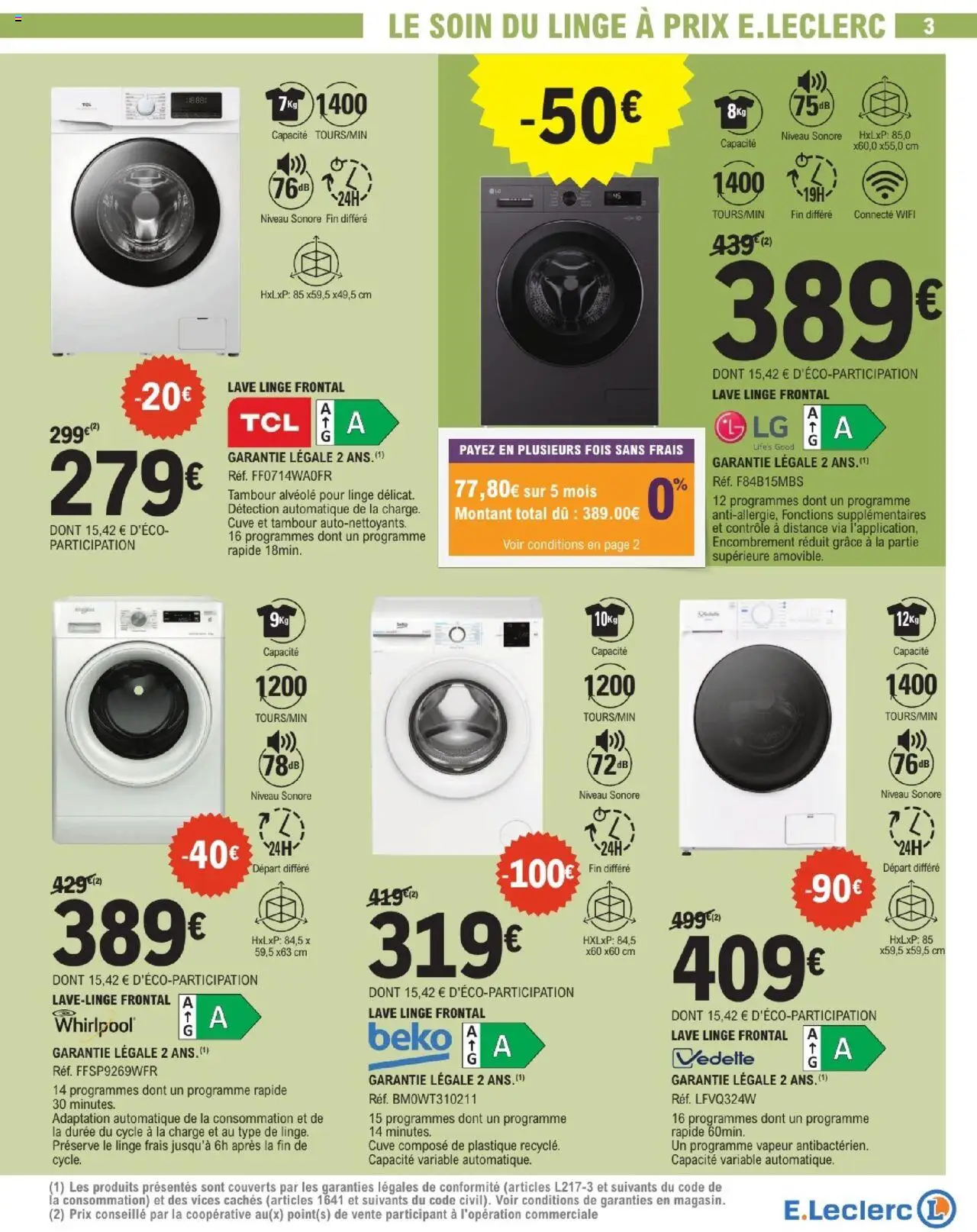  | Page: 3 | Produits: Lave linge