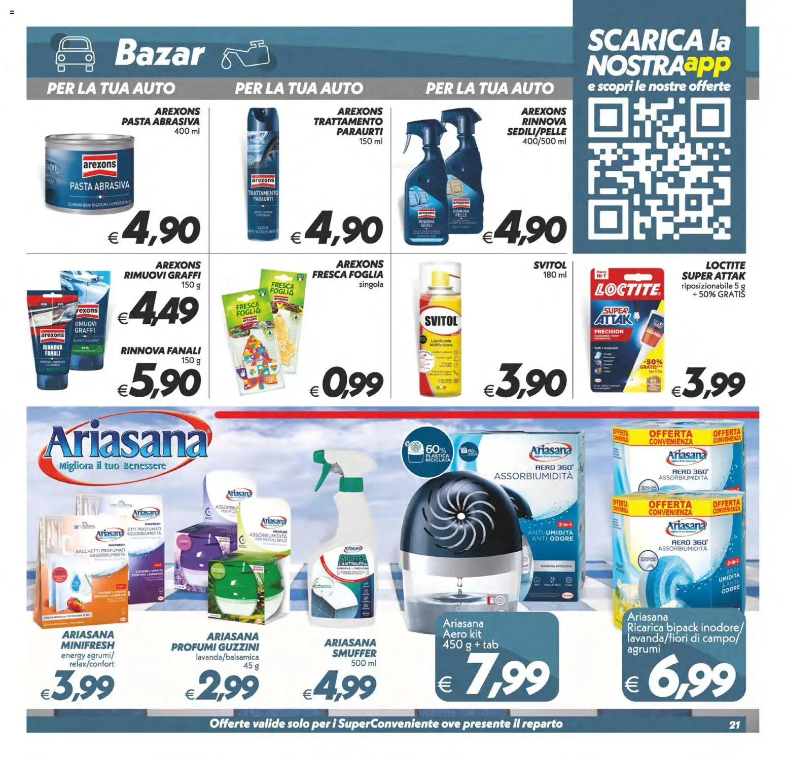 Volantino SuperConveniente del 07.04.2026 | Pagina: 21 | Prodotti: Lubrificante, Pasta, Agrumi