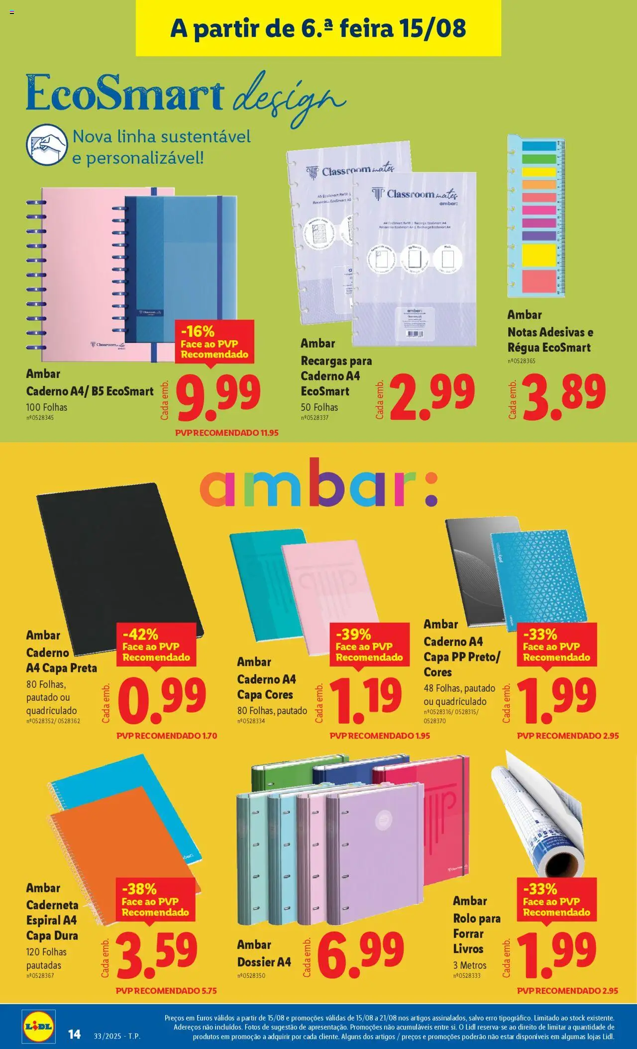 Lidl Novidades │ válido de 11.08.2025 | Página: 14 | Produtos: Caderno