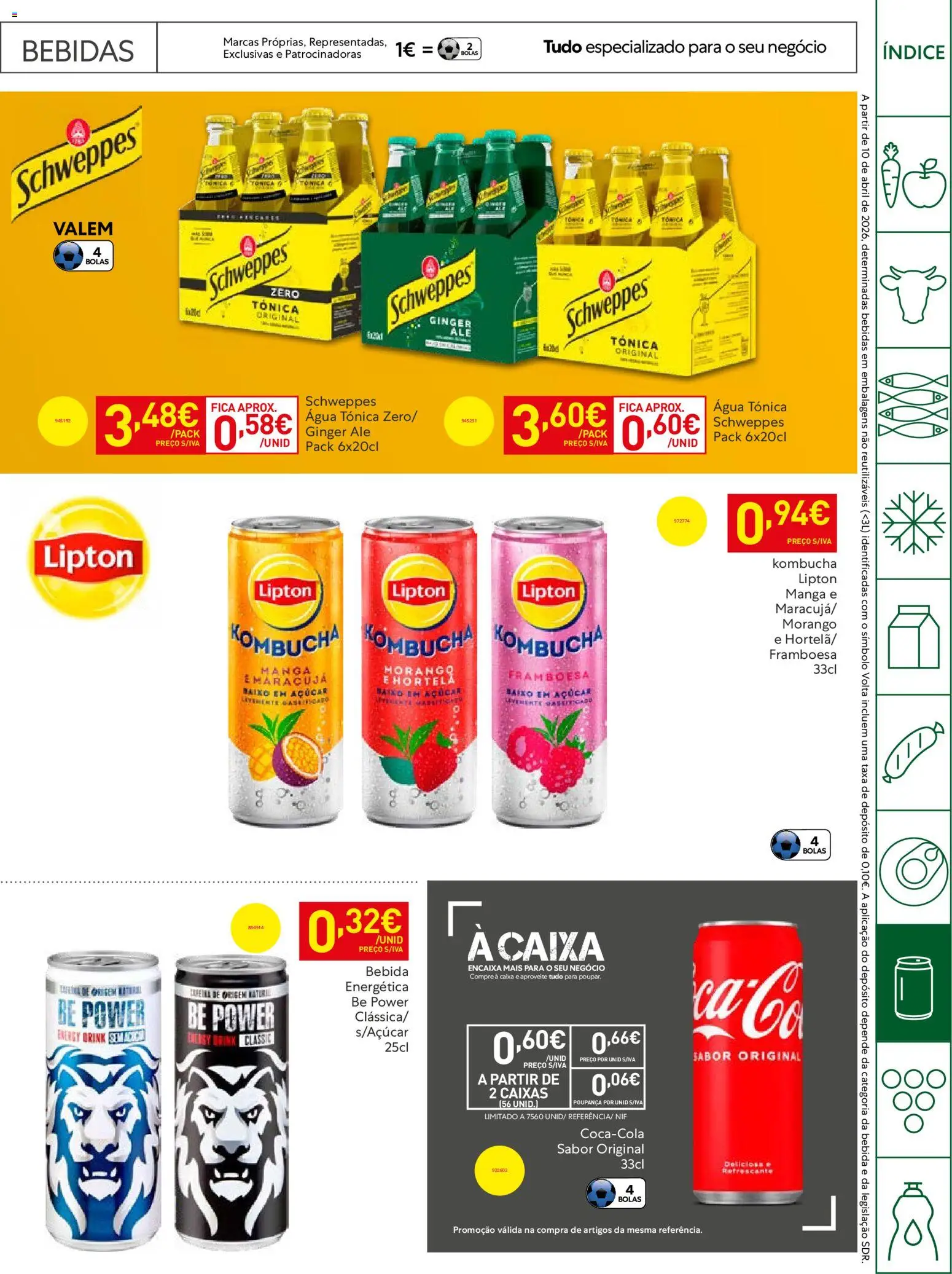 Recheio Horeca │ válido de 14.04.2026 | Página: 23 | Produtos: Agua, Kombucha, Açúcar, Bebida