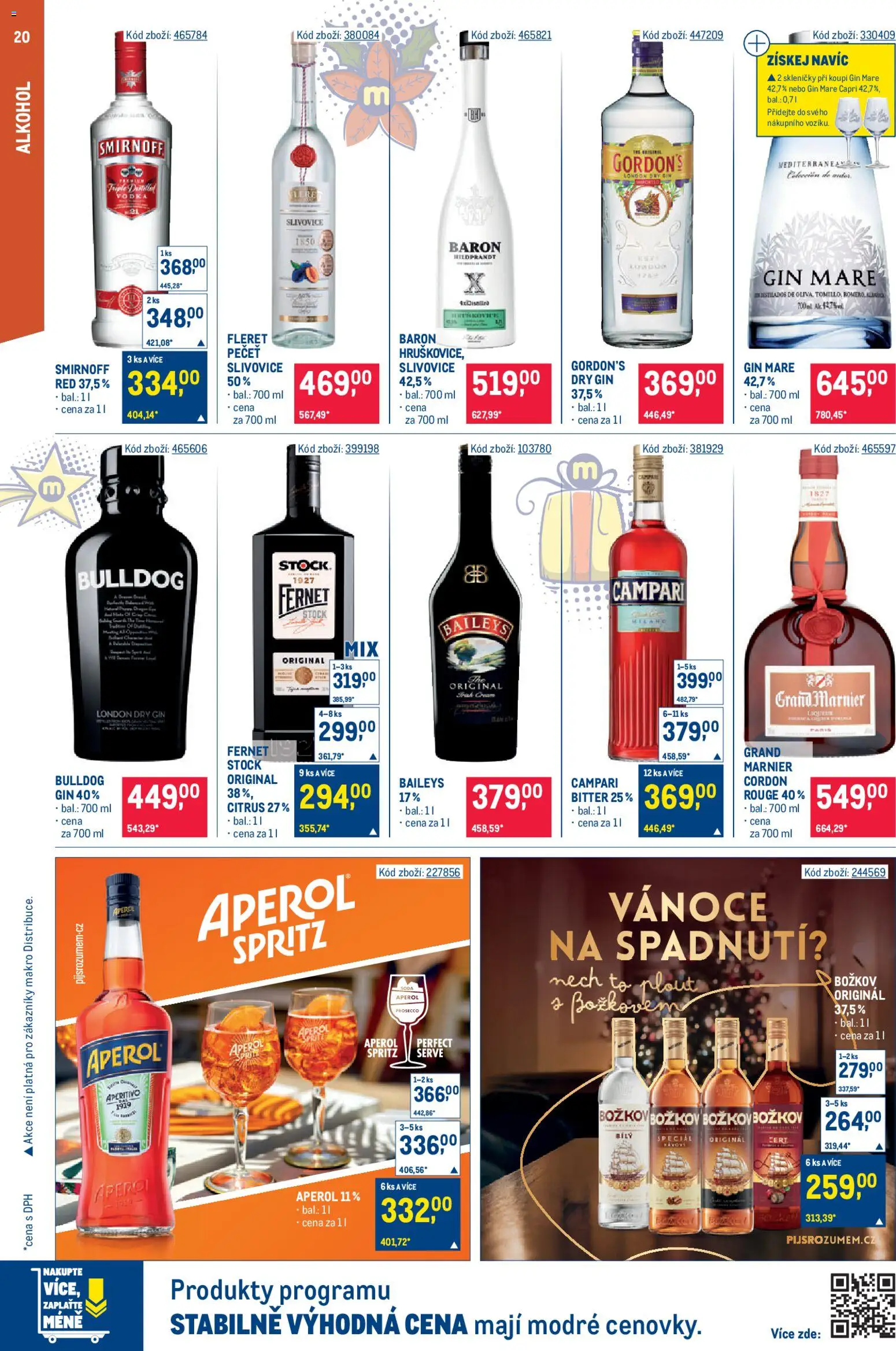 Makro leták - Gastronomie od 03.12.2025 | Strana: 20 | Produkty: Prosecco, Vodka, Aperitivo, Fernet