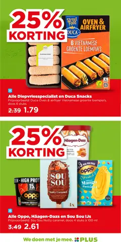 Alle Oppo, Häagen-Dazs en Sou Sou IJs, Prijsvoorbeeld: Sou Sou Nutty caramel, doos 4 stuks à 100 ml - Voorbeeld van een folder van Plus, geldig van 26.11.2025 | Pagina: 34