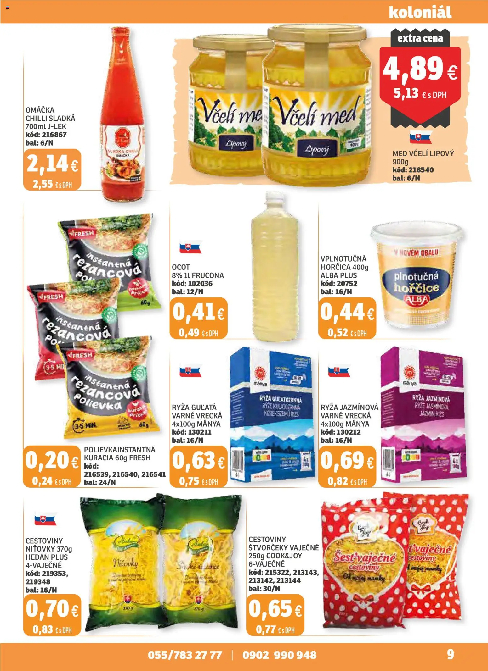 Nové Labaš akcie – leták je platný od 31.10.2025 | Strana: 9 | Produkty: Ryža, Cestoviny, Chilli, Med