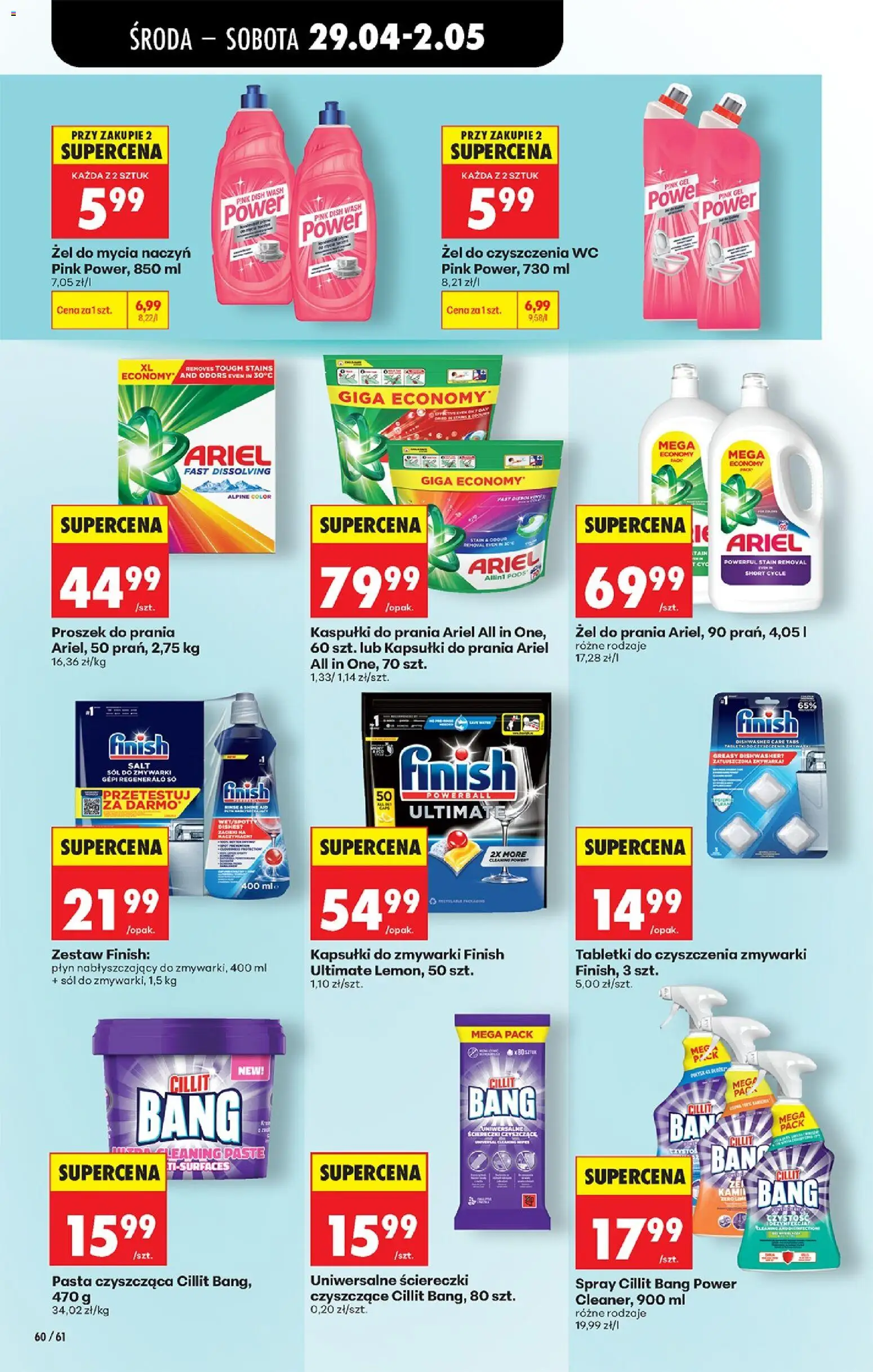 Biedronka Polsko leták - Codziennie niskie ceny od 29.04.2026 | Strana: 101 | Produkty: Finish, Ariel, Wc
